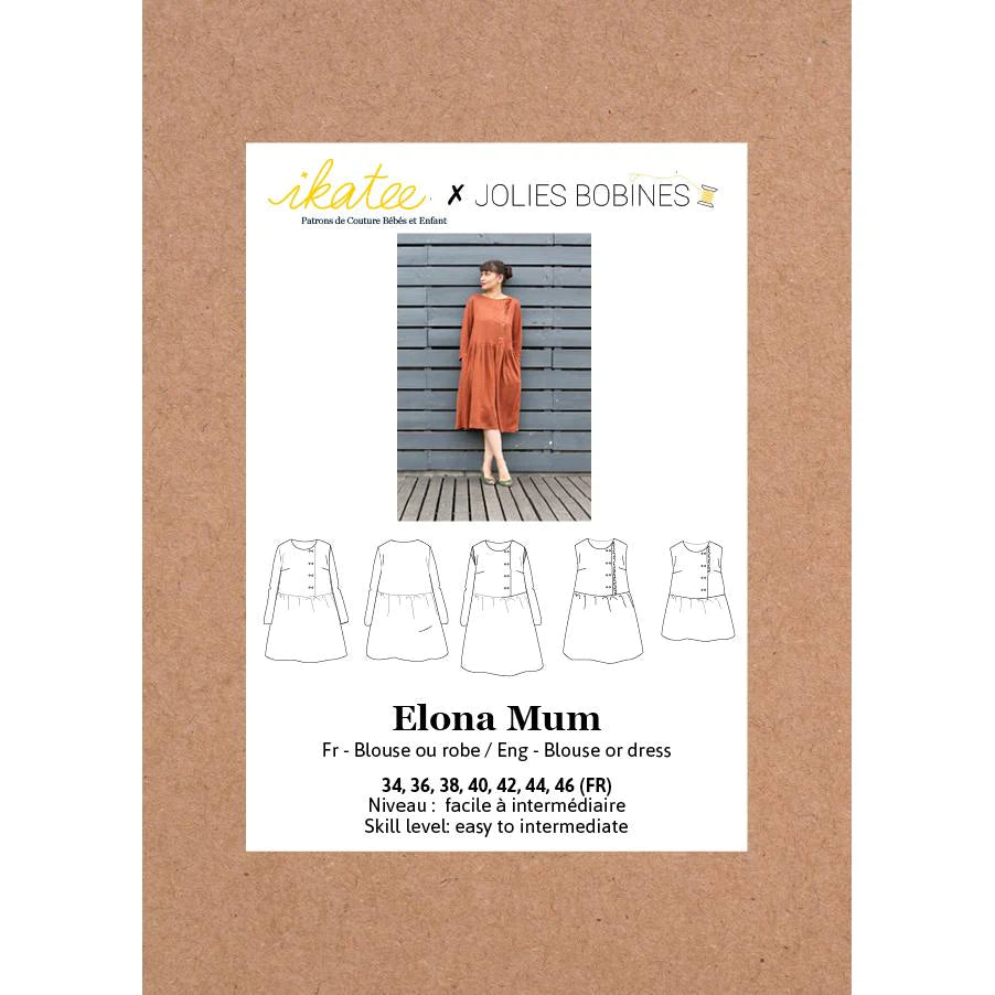 Elona Blouse and Dress Sewing Pattern - DIY Women's Fashion Design for Casual Wear & Special Occasions