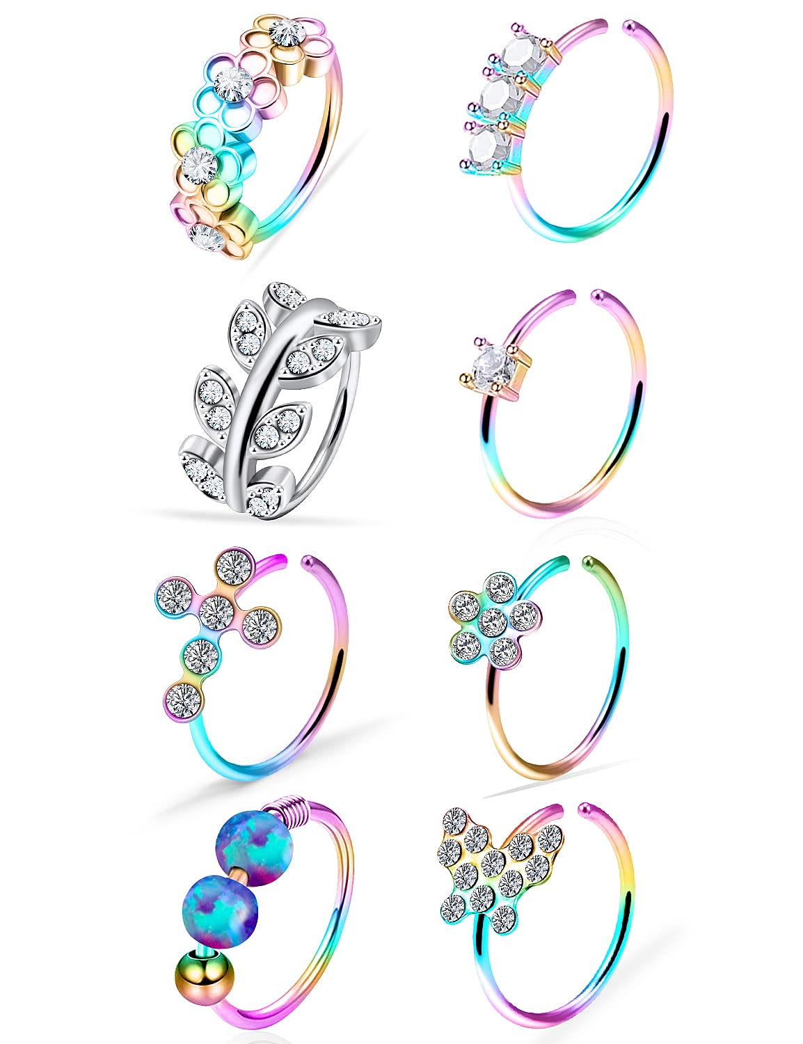 Stylish Tkzndnm Nose Hoops for Women - Big Nose Rings & Hoop Nose Rings - Perfect for Everyday Wear, Parties & Special Occasions