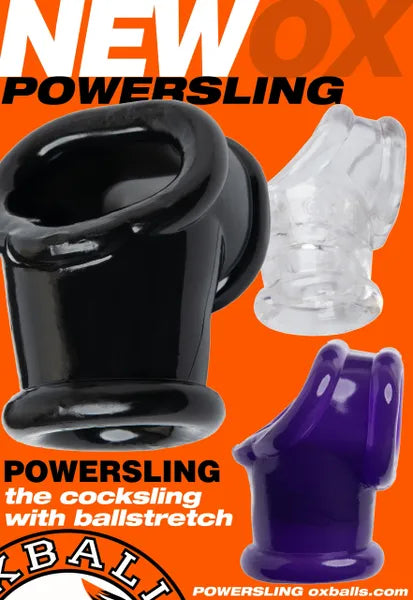 Oxballs PowerSling Black - Premium Male Support Harness for Enhanced Comfort & Performance | Perfect for Workout, Fitness & Intimate Wear