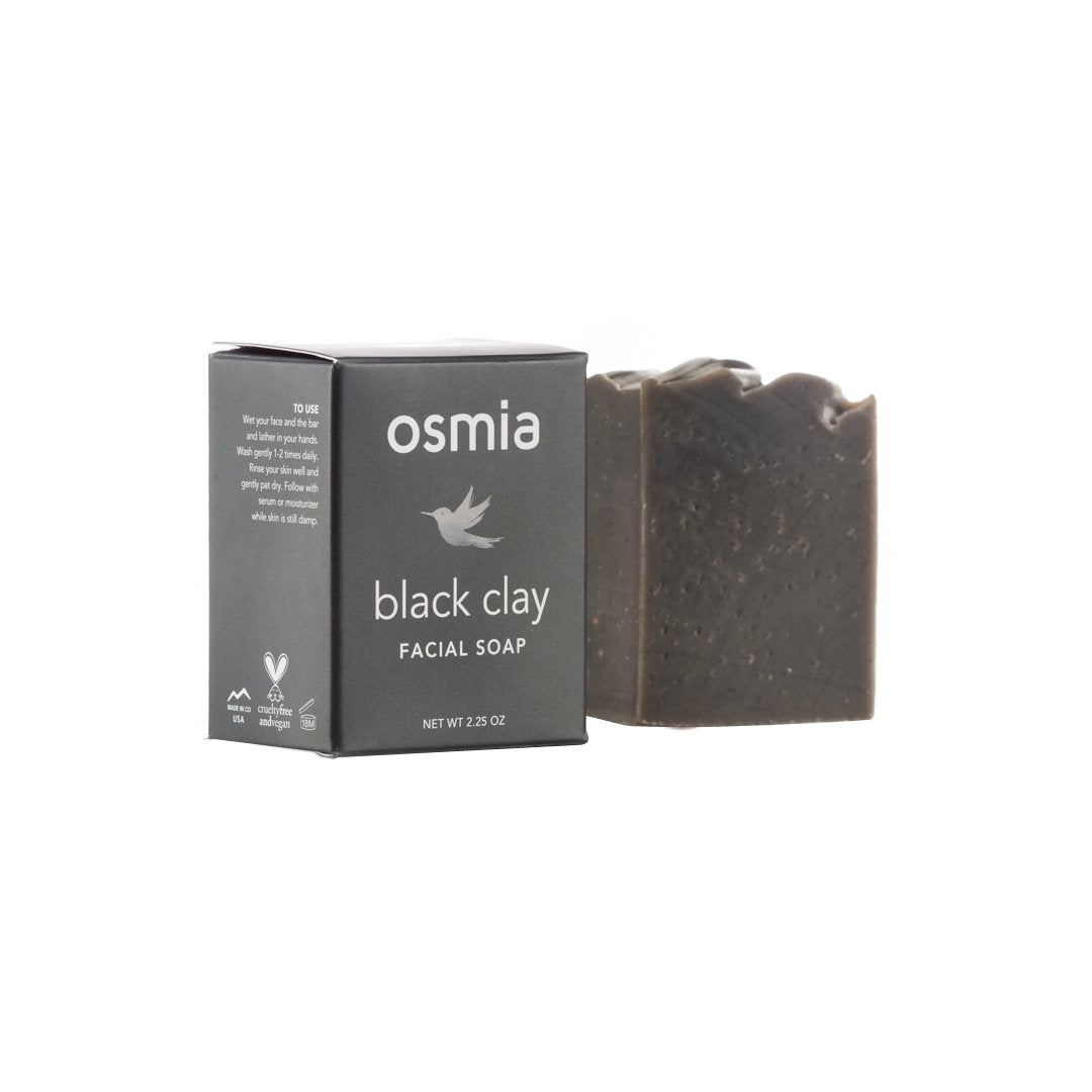Organic Black Clay Facial Soap for Acne & Oily Skin - Deep Cleansing & Detoxifying - Natural Skincare for Men & Women - Perfect for Daily Face Wash & Spa Treatment