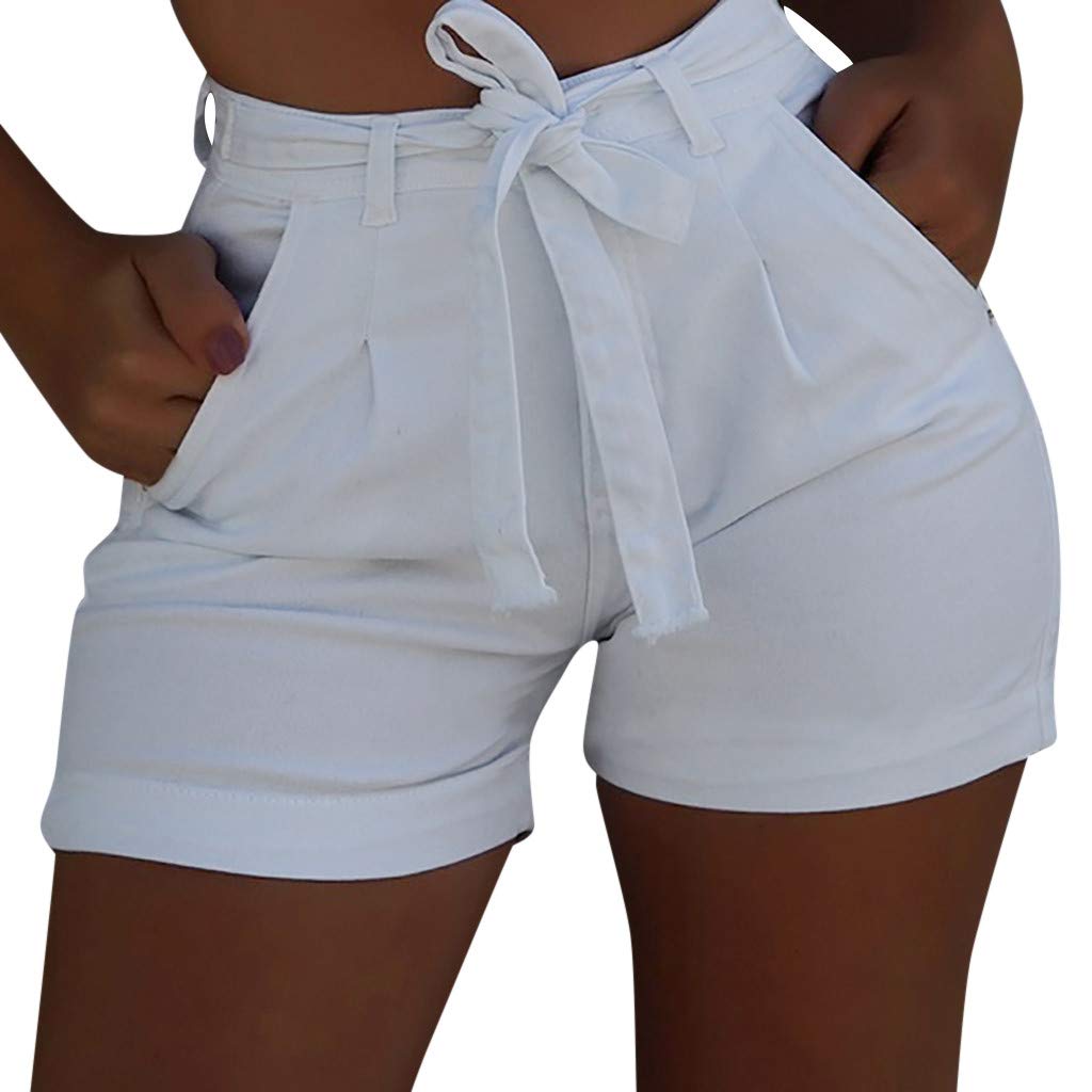 Trendy High Waisted Denim Shorts for Women & Teen Girls - Removable Belt, Sewn Cuff & Wide Leg Design | Perfect for Summer Outfits, Beach Vacations & Casual Wear