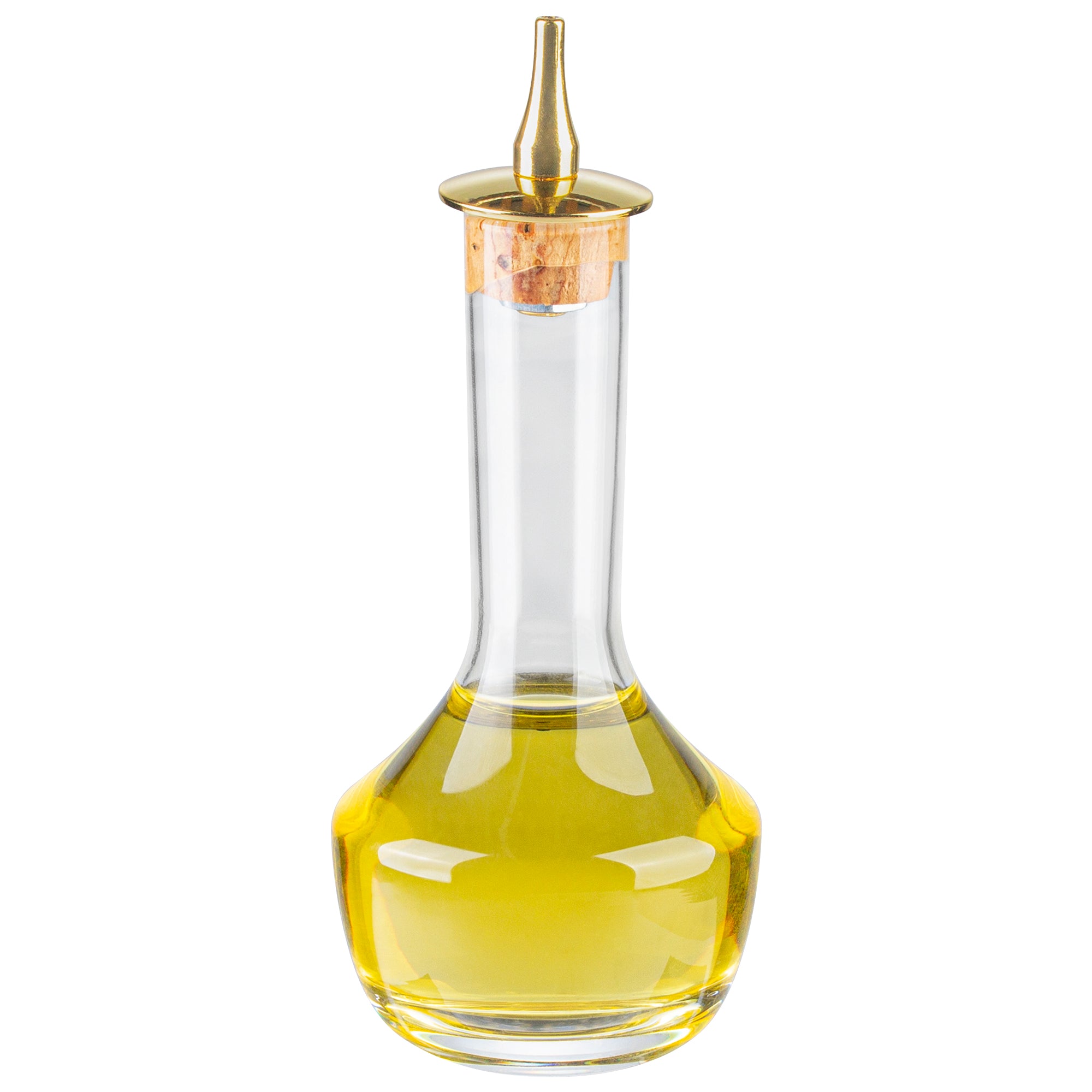 Premium 4 oz Glass Bitters Bottle - Modern Style with Gold Plated Dasher - 5.75