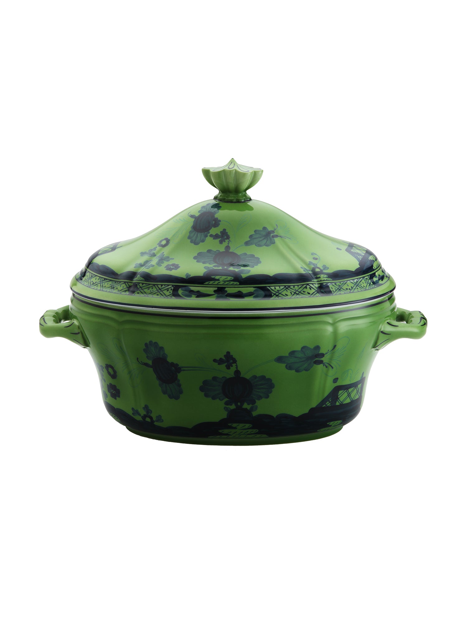 Oriente Italiano Ceramic Soup Tureen with Lid - Elegant Serving Bowl for Pasta, Stew & Soup - Perfect for Dinner Parties & Family Gatherings