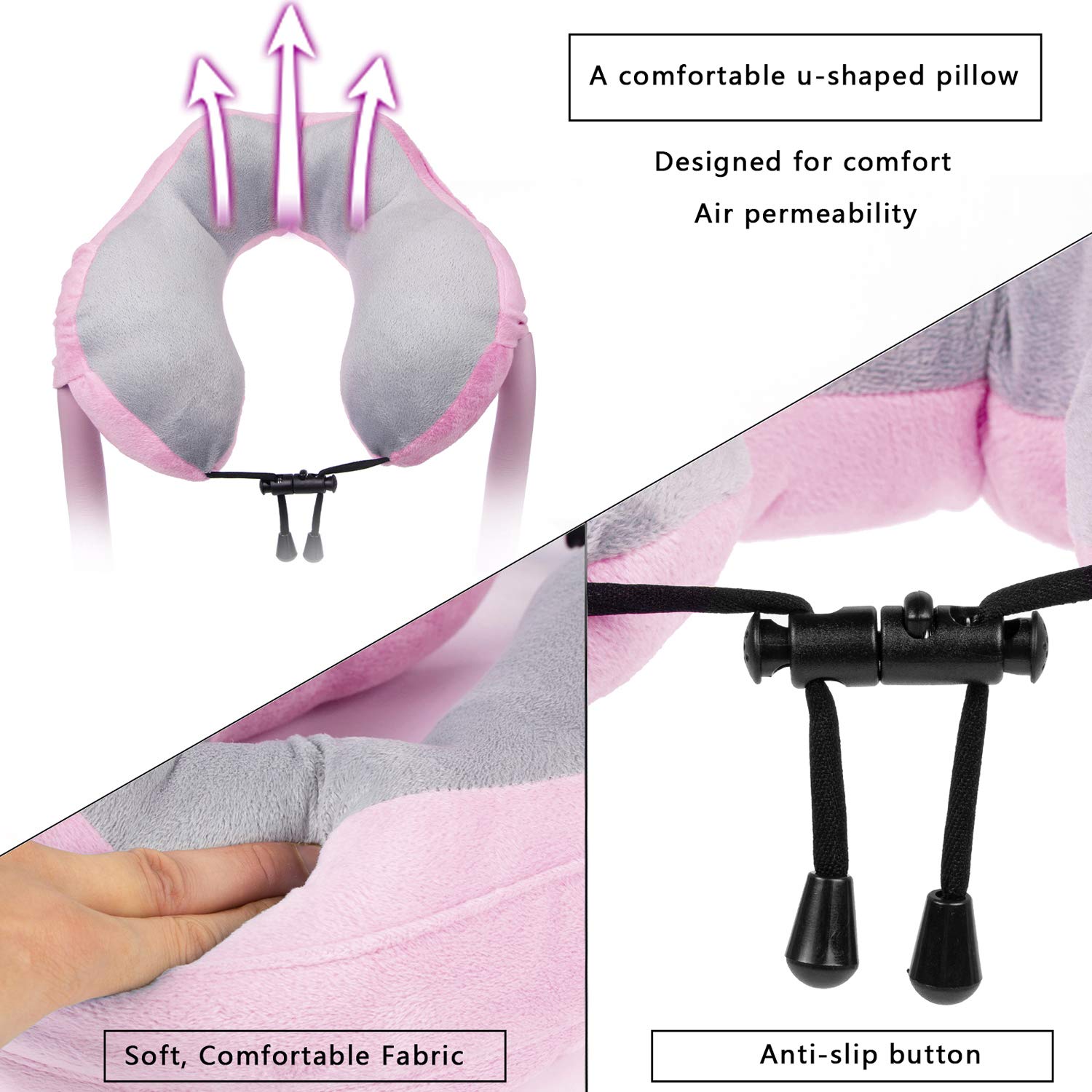 AIMI Neck Pillow Phone Holder - Adjustable & Ergonomic Stand for Smartphones & Tablets - Perfect for Home, Travel, Office & Outdoor Use (Pink) - Watch Videos Hands-Free in Bed, Plane & Commute