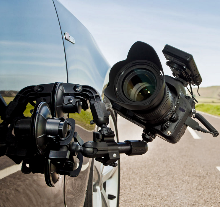 Delkin Devices Fat Gecko Triple Mount - Universal Camera Mount for DSLR, Action Cam, GoPro - Perfect for Vlogging, Travel & Outdoor Adventures