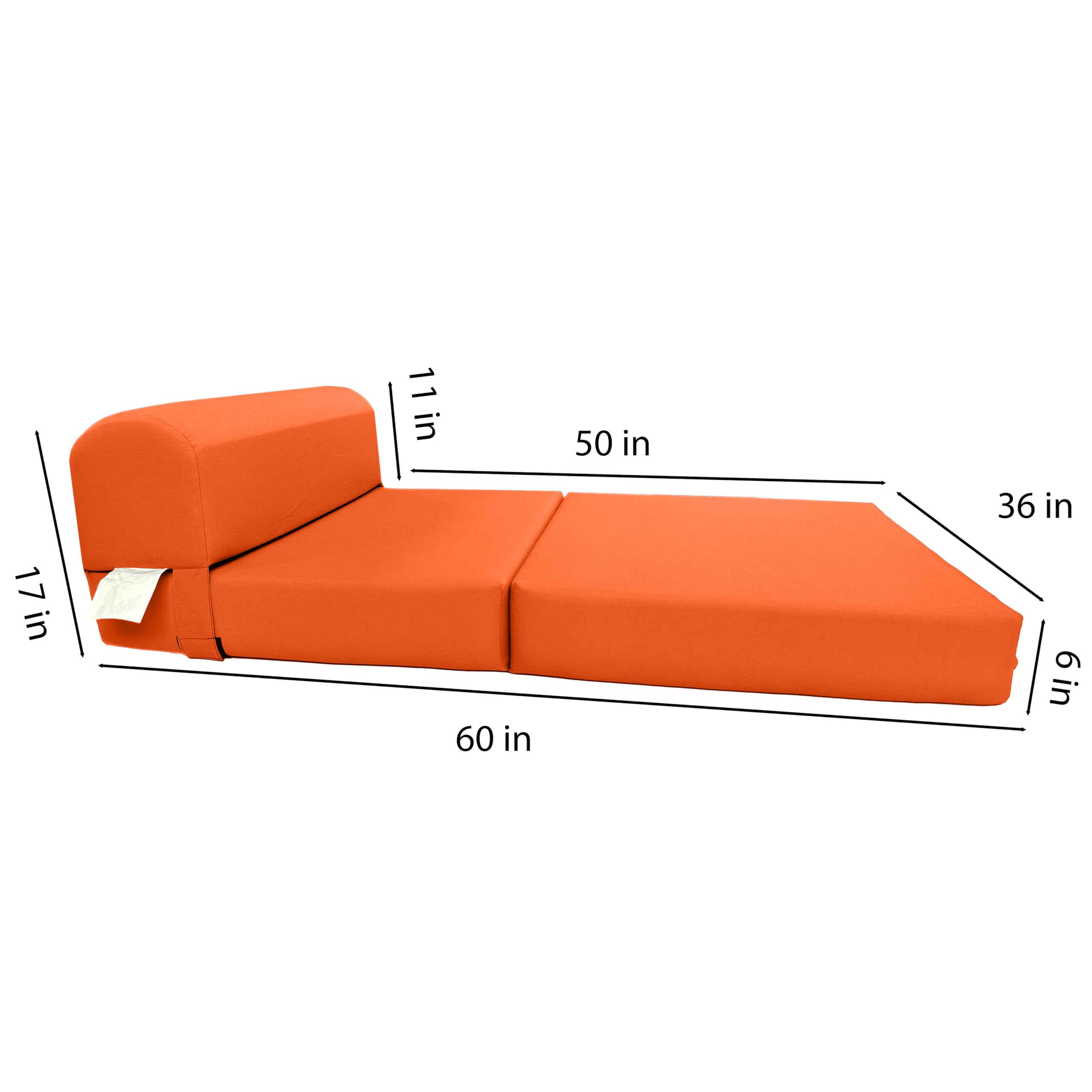 D&D Futon Furniture Sleeper Chair Folding Bed - Convertible Studio Sofa Guest Bed with High Density Foam Mattress (70