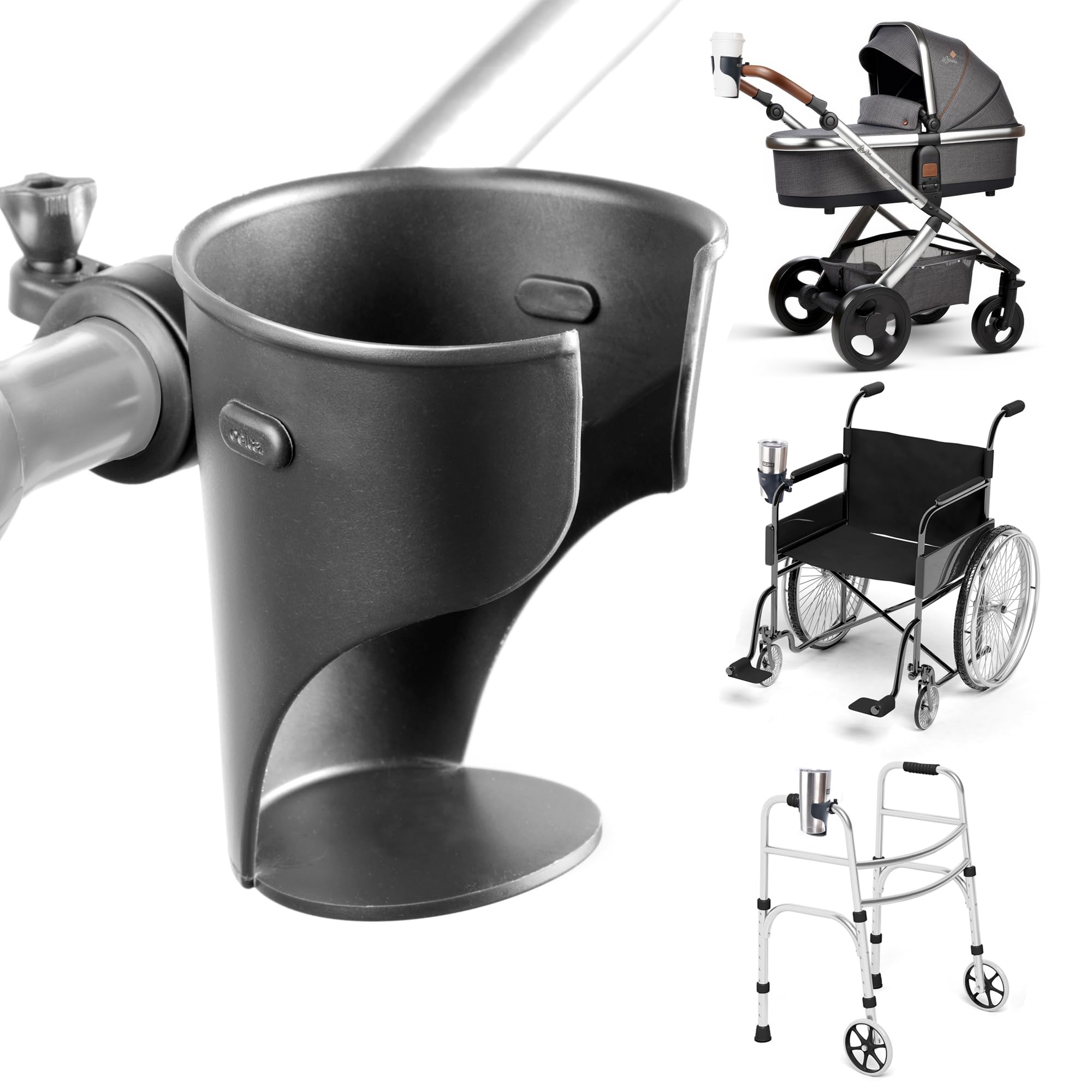 Delta Cycle Bike Cup Holder - Universal Expandable Beverage Holder for Bike Handlebars, Strollers & Walkers - Tool-Free Installation - Perfect for Cycling, Jogging & Outdoor Activities