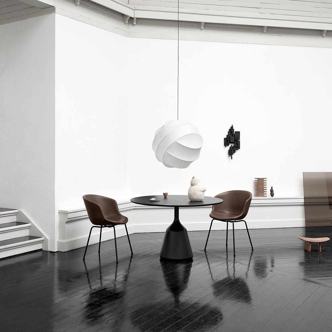 Modern Round Coin Dining Table - Elegant Metal & Glass Top for Kitchen, Dining Room, or Breakfast Nook - Perfect for Small Spaces & Contemporary Home Decor