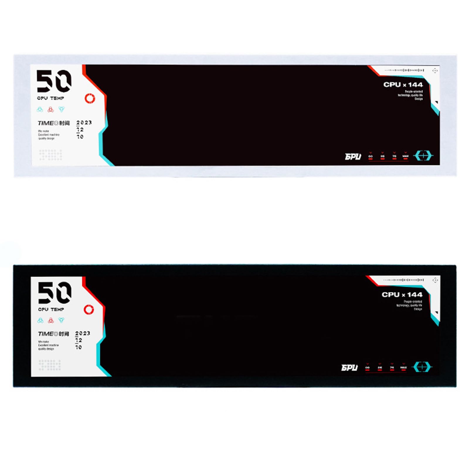 FOLODA 8.8 Inch PC Temperature Monitor - Wide LCD Display for CPU GPU Sensor Panel with USB Connection | Perfect for Gaming Rigs, Workstations & PC Builds