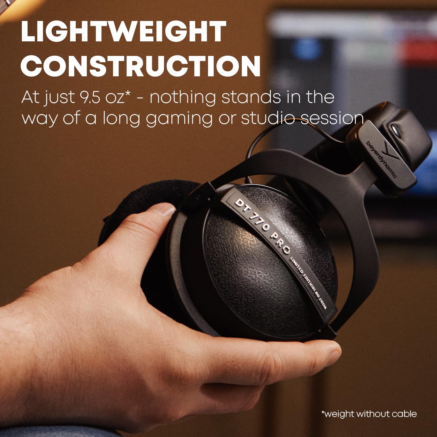 Beyerdynamic DT 770 Pro 80 Ohm Studio Headphones - Professional Over-Ear Closed-Back Monitoring Headphones for Recording, Mixing & Podcasting (Grey) - Perfect for Home Studios, Music Production & Audio Engineering