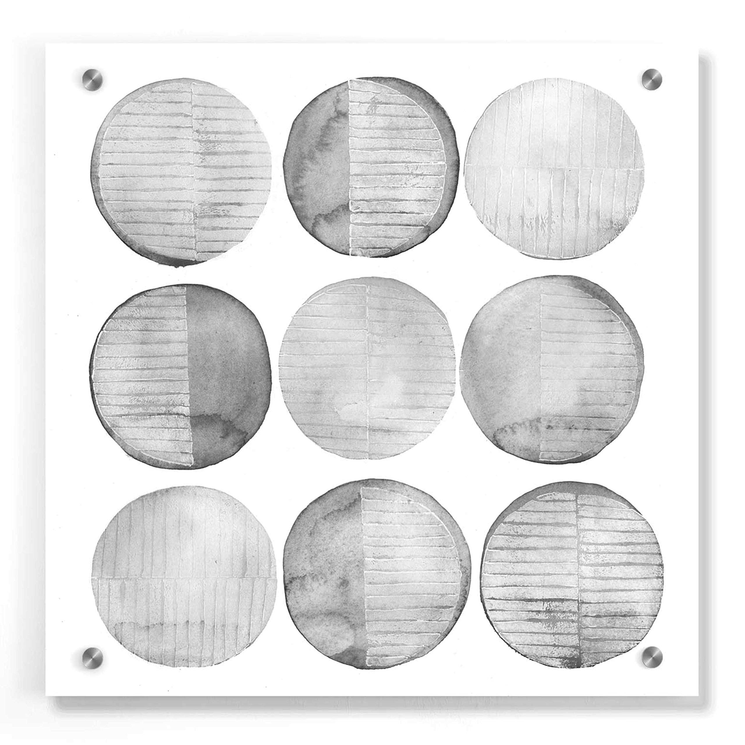 Grace Popp 'Soft Circles I' Acrylic Glass Wall Art - 36x36 Inch Modern Abstract Painting for Living Room, Bedroom & Office Decor