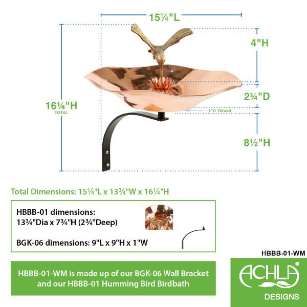 Hummingbird Bird Bath for Outdoors - Durable & Elegant Garden Decoration to Attract Hummingbirds | Perfect for Backyard, Patio, and Garden Decor