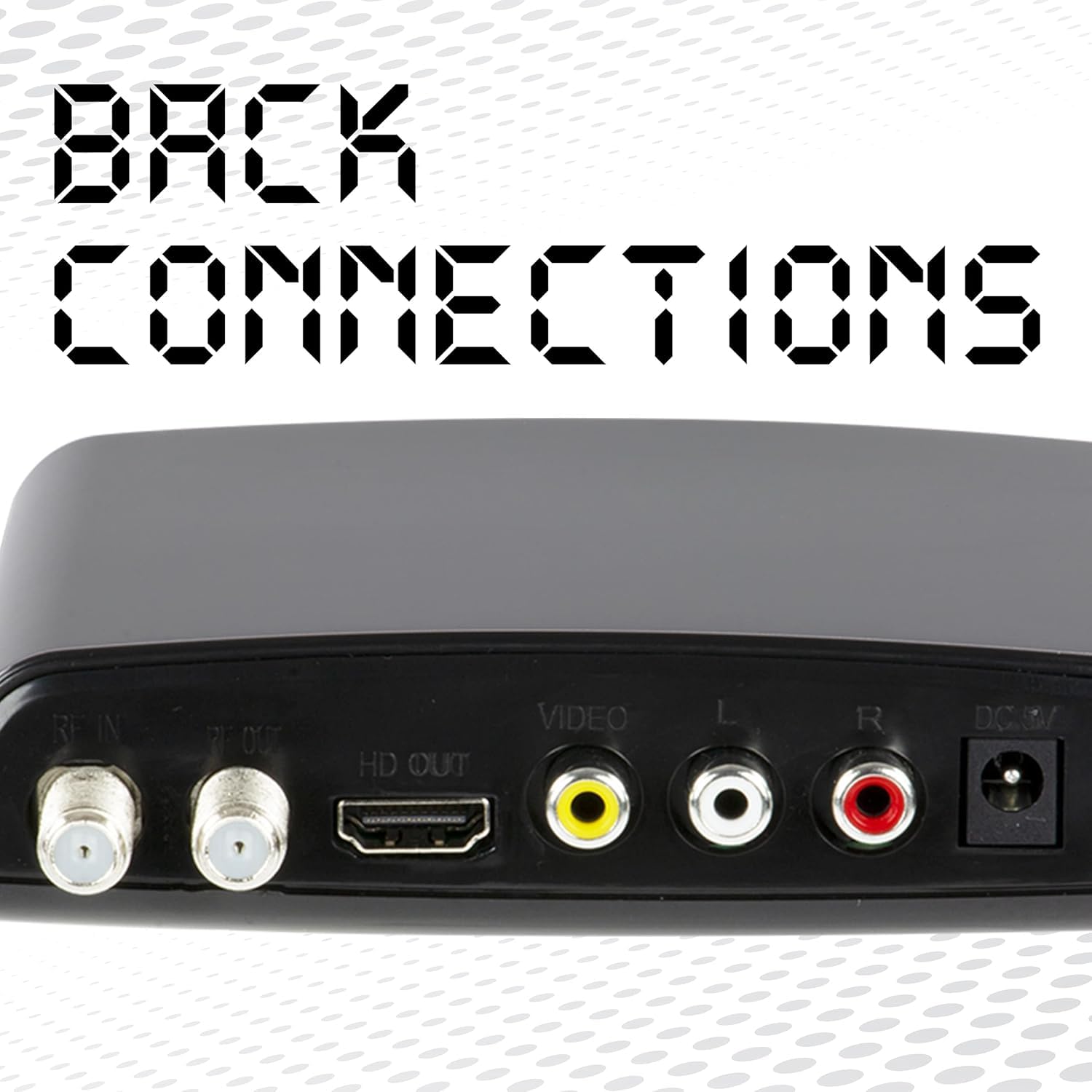 QFX CV-103 Digital TV Converter Box with USB Recording - HD Output, RF/Antenna Input, Video Output & Sleep Timer (Black) | Perfect for Cord-Cutters, RV Travel & Older TVs Without Built-in Tuners
