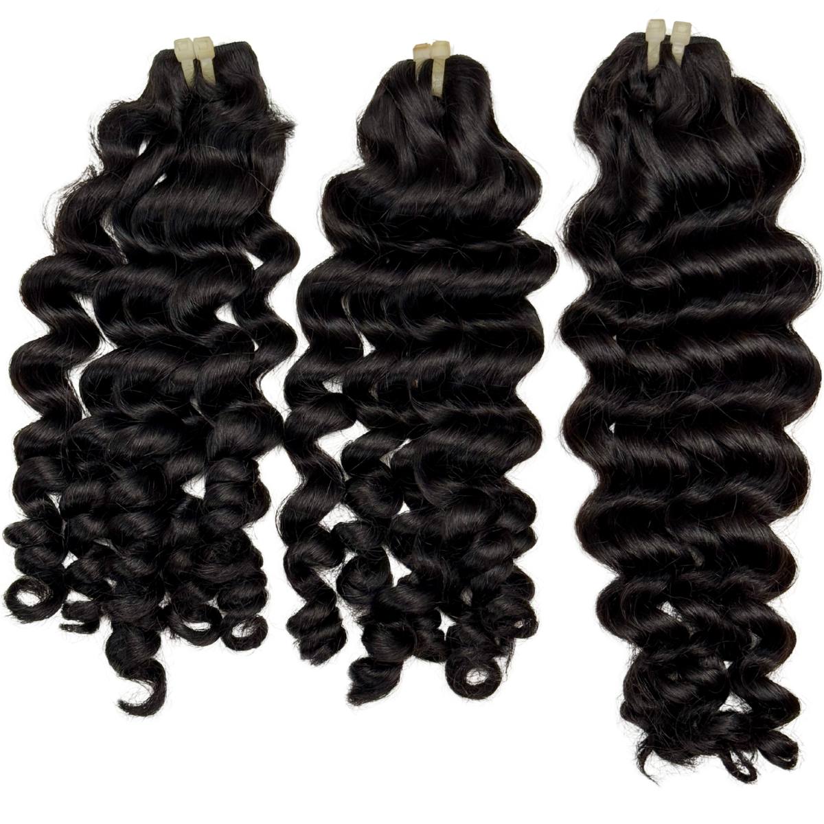 100% Human Raw Ripple Curly Hair Bundles - Natural Virgin Hair Extensions for Black Women | Perfect for Braiding, Weaving & Protective Styles