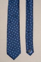 Cavani Navy Blue Floral Silk Tie Set for Men - Perfect for Weddings, Business Meetings & Formal Events