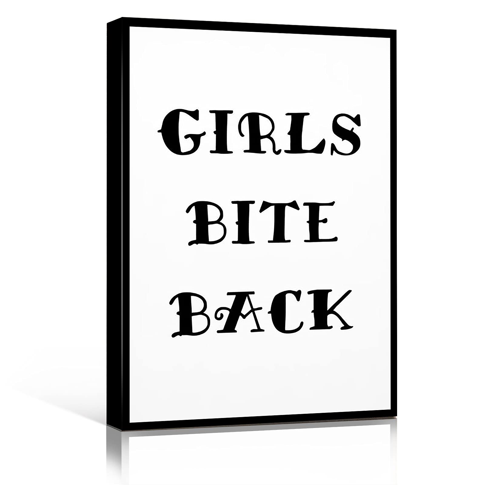Feminist Wall Art - 16x24 Inch Framed Hanging Decor with Inspirational Quotes | Cool Bedroom & Bathroom Decor for Women | Minimal Typography Feminist Art for Home, Office & Activism Spaces