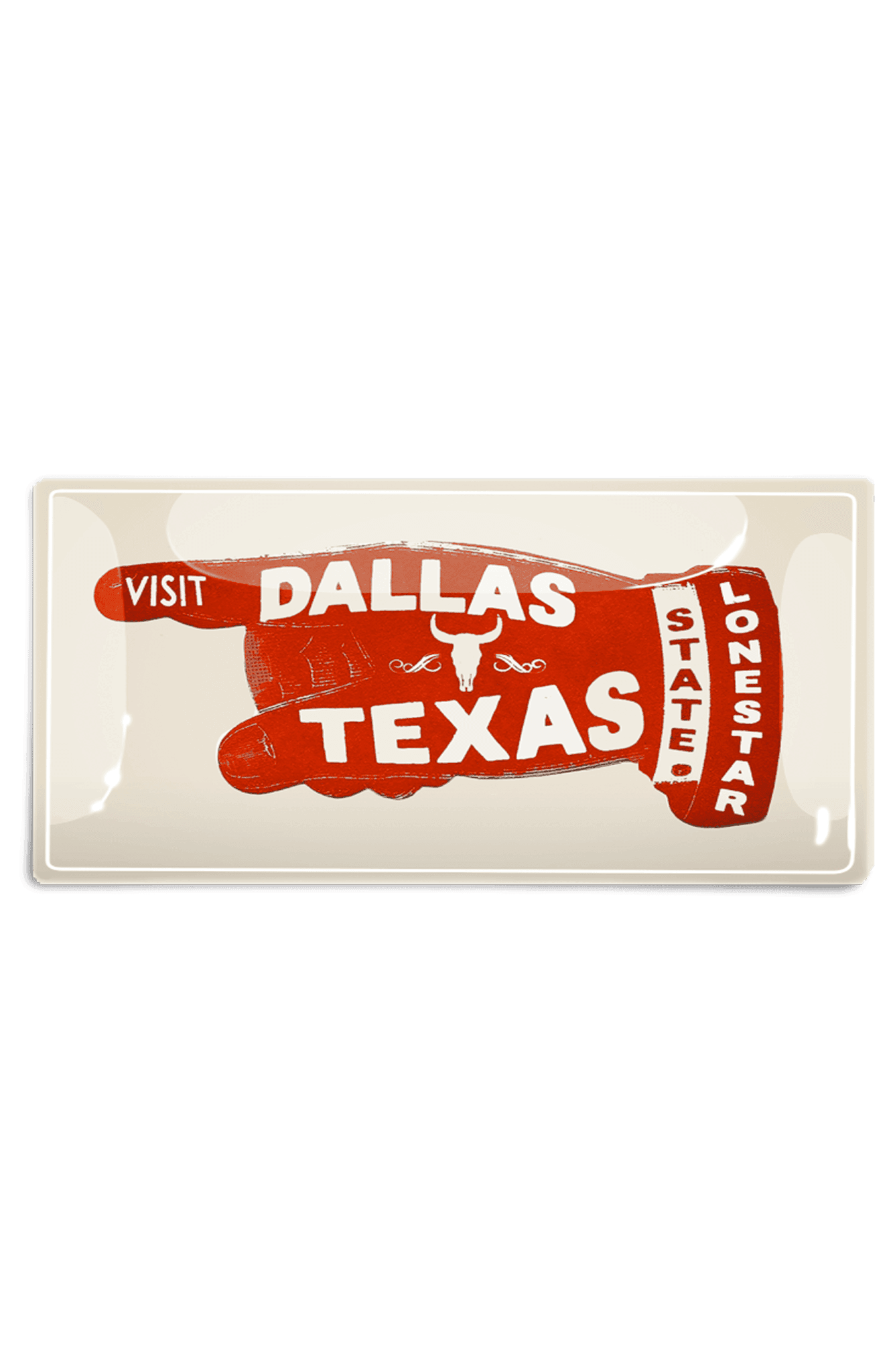 Texas Dallas Decoupage Glass Tray - Vintage Style Serving Tray for Home Decor, Coffee Table Centerpiece & Gift Giving