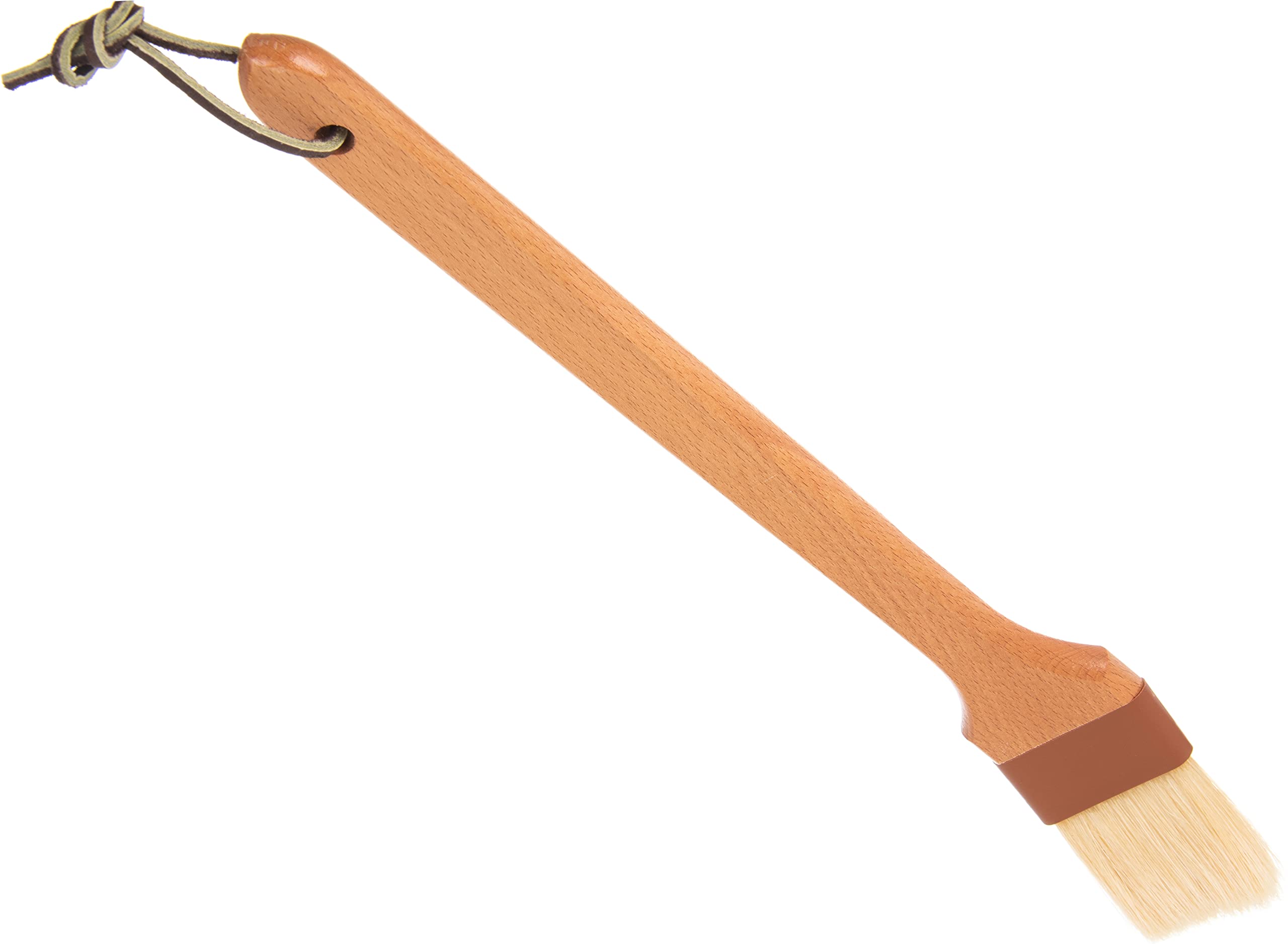 SPARTA 4037000 Boar Bristle Angled Pastry Brush - 2 Inch Basting Brush with Handle Hole, Natural Brown (Pack of 12) - Perfect for Baking, Glazing, and BBQ Sauce Application