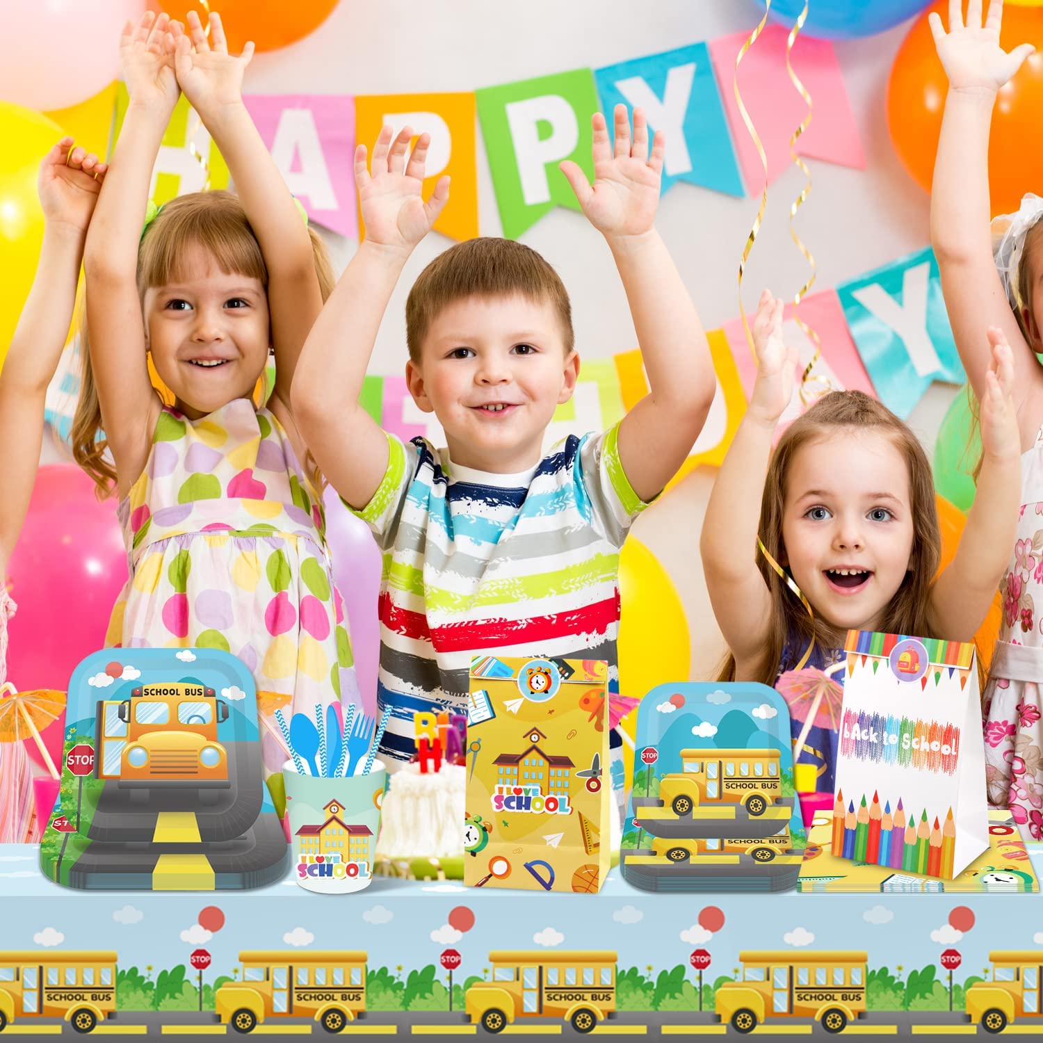 24 Pcs Back to School Gift Bags - First Day of School Party Decorations, Classroom Goodie Bags for Candy & Treats, Teacher Appreciation Gifts - Perfect for School Events, Birthday Parties & Holiday Celebrations