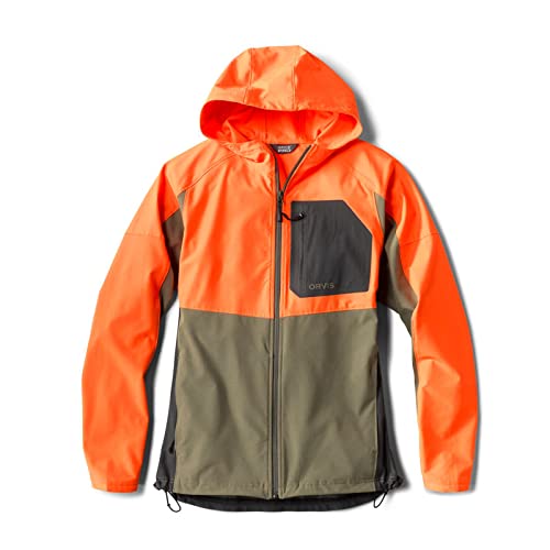Orvis Men's PRO LT Softshell Hoodie - Lightweight Water-Resistant Jacket for Outdoor Hiking & Casual Wear