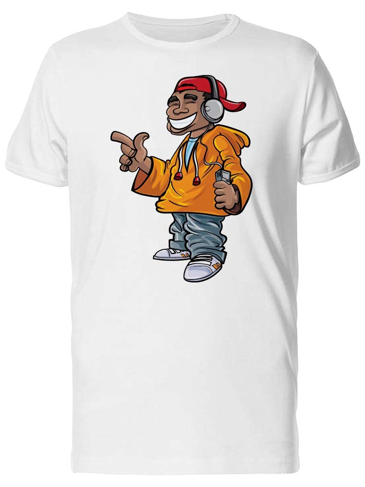 Smartprints Men's Hip Hop Fan Graphic T-Shirt with Headphones Design | Trendy Streetwear for Concerts & Casual Wear