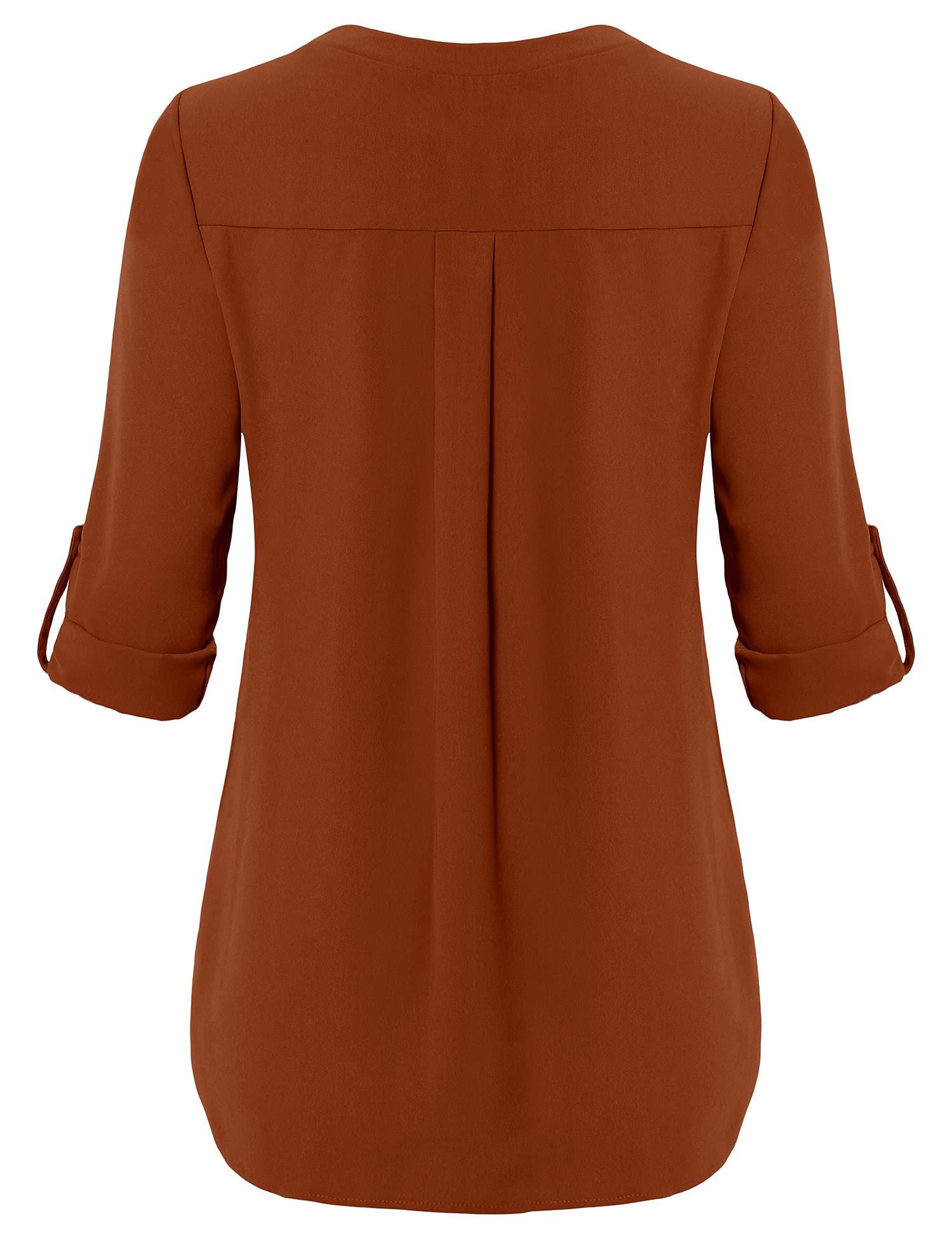 Youtalia Women's Casual Blouse - Loose Fit V-Neck 3/4 Sleeve Tunic Top for Work & Weekend | Office Wear, Date Night Outfit, Spring Summer Fashion
