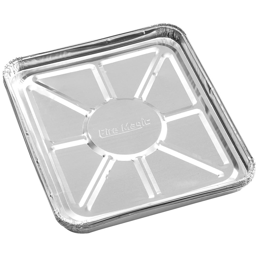 FireMagic Foil Drip Tray Liners for Echelon Grills - Pack of 12 | Premium Disposable Grease Catchers | Perfect for Outdoor BBQ, Backyard Cookouts & Grilling Parties