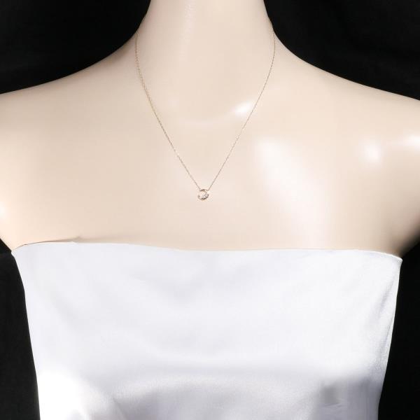 4℃ K10PG Pink Gold Zirconia Necklace for Women - Elegant Cubic Zirconia Pendant Jewelry Gift for Anniversary, Valentine's Day & Special Occasions