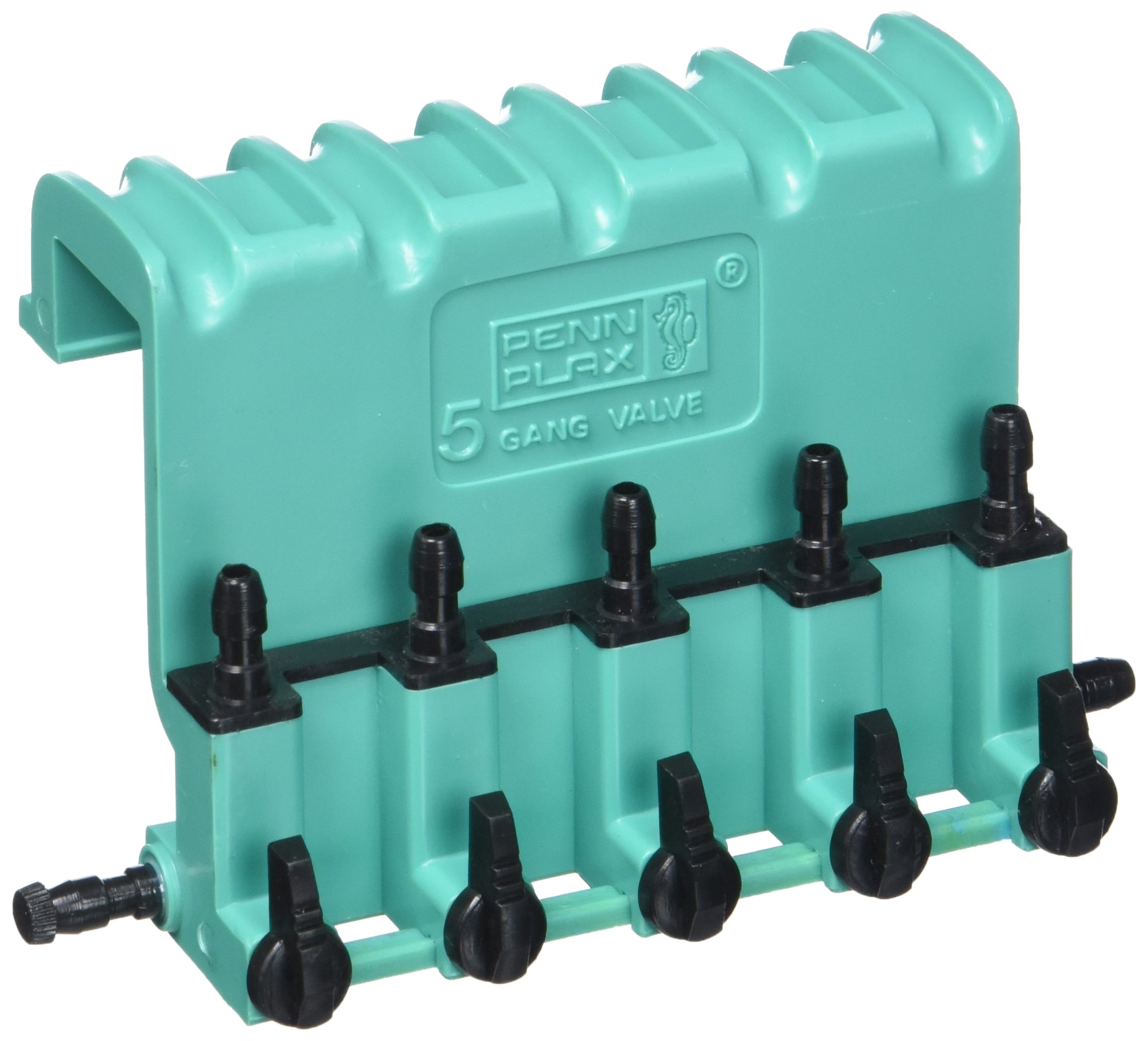 PENN PLAX Lok-Tite Plastic Gang Valve for Aquarium Air Pump - 4 Way Air Flow Control Splitter for Fish Tank, Hydroponics & Reptile Terrariums