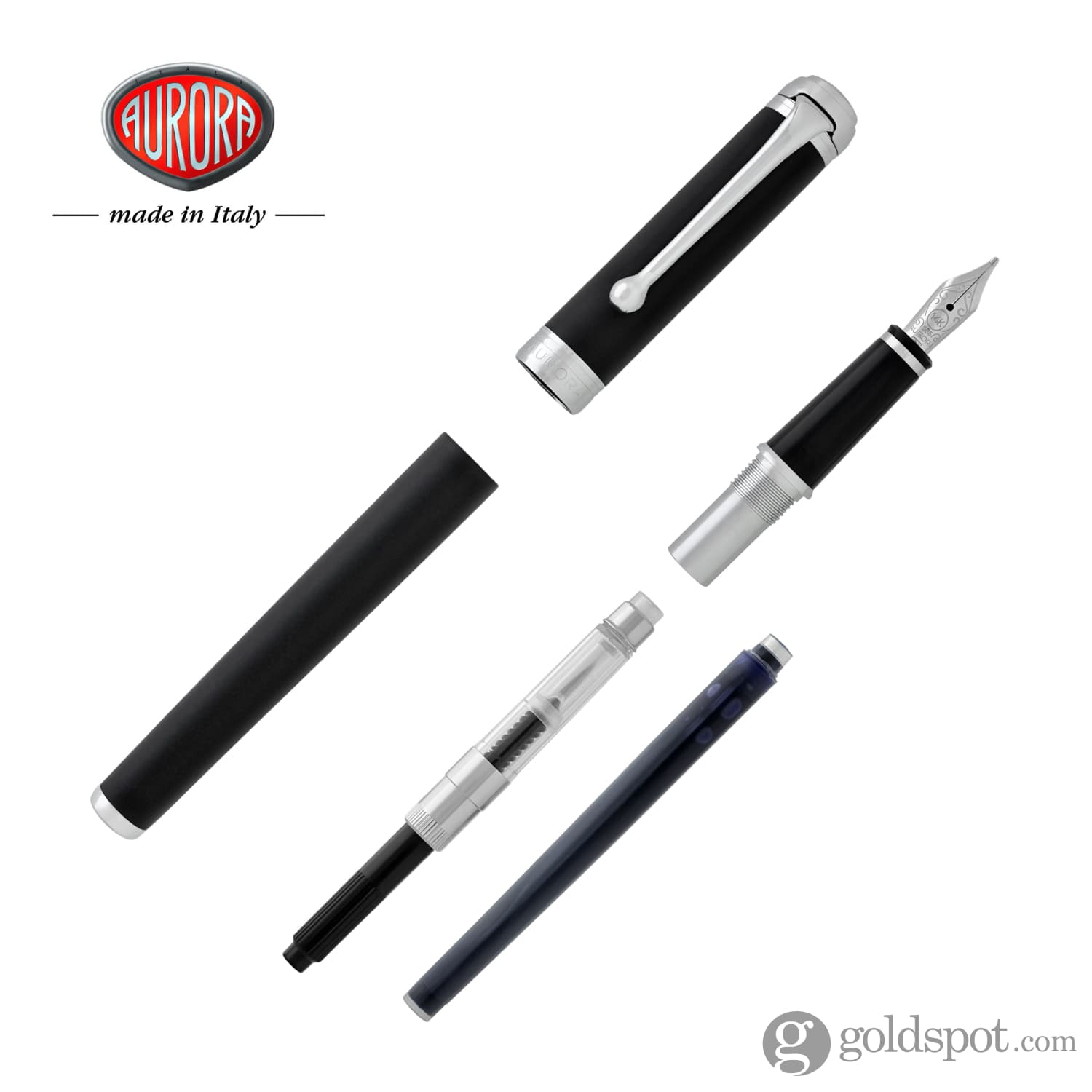 Aurora Talentum Fountain Pen - Premium Rubberized Soft Touch, Broad Nib for Smooth Writing | Ideal for Calligraphy, Journaling & Professional Use