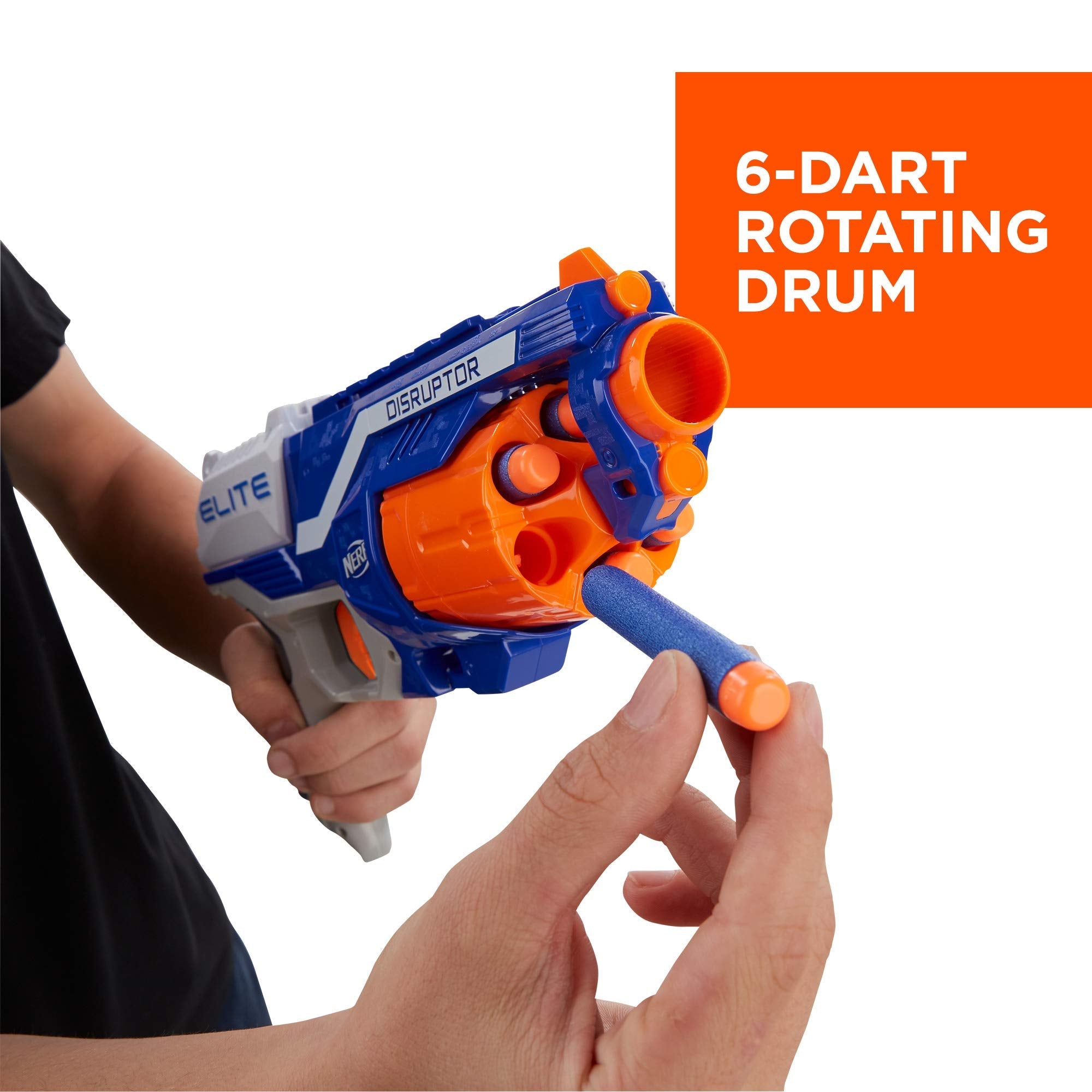 NERF Disruptor Elite Blaster with 6 Official Nerf Elite Darts - High-Performance Foam Dart Blaster for Outdoor Games, Target Practice & Nerf Battles (Ages 8+)