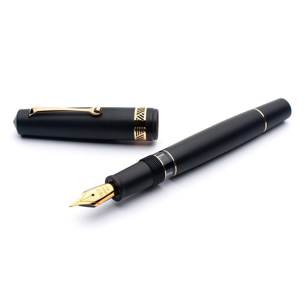 Leonardo Fountain Pen Momento Magico - Premium Stainless Steel Matte Black Edition (2022) | Luxury Writing Instrument for Professionals & Gift Giving