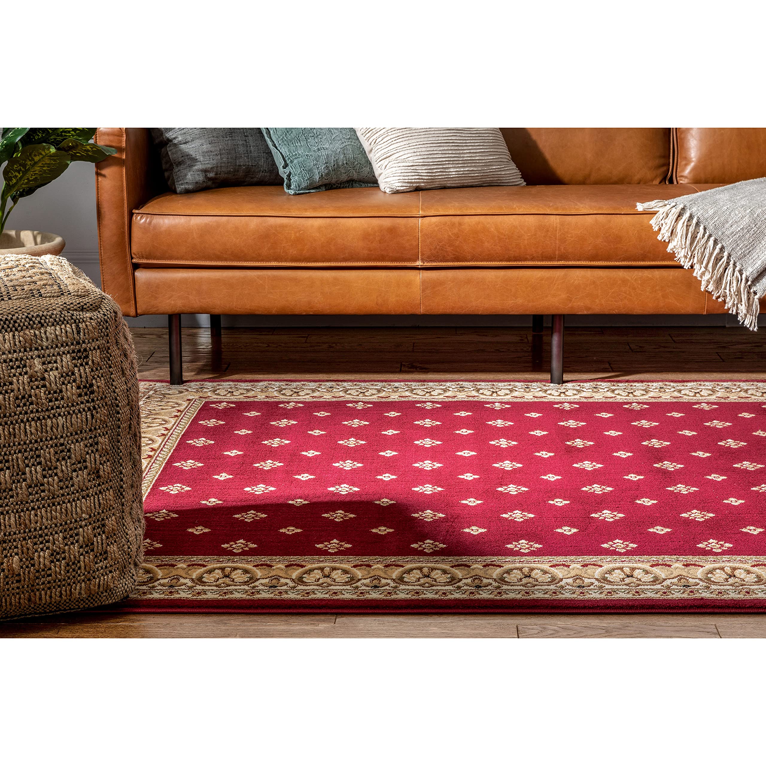 Well Woven Barclay Collection Hudson Terrace Red 8x10 Area Rug - Soft Modern Non-Slip Living Room, Bedroom & Dining Room Rug - Perfect for Home Decor, Office & High Traffic Areas
