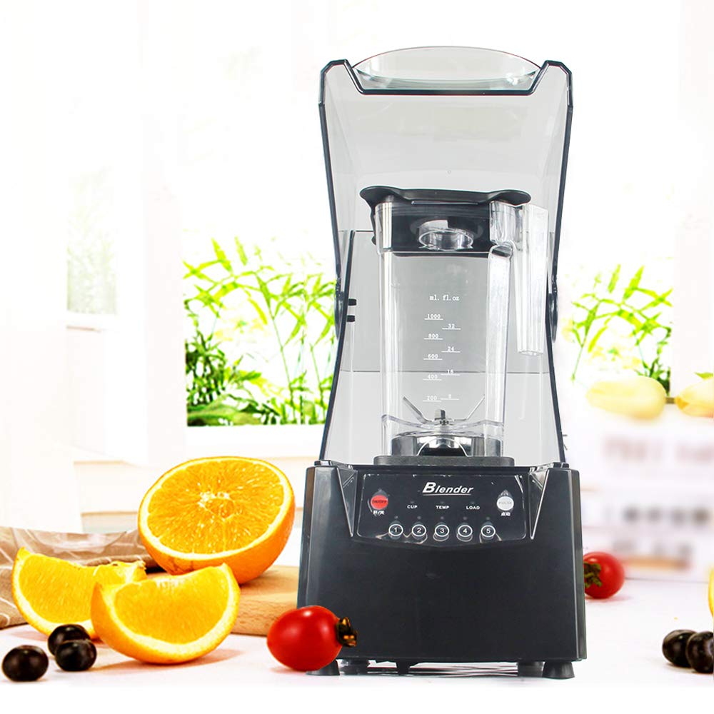 1.8L Commercial Electric Blender - 2600W High-Powered Smoothie Maker, Ice Crusher & Fruit Juicer with Soundproof Cover - Heavy Duty for Restaurants, Cafes & Home Kitchens - Perfect for Smoothies, Juices, Shakes & Frozen Drinks