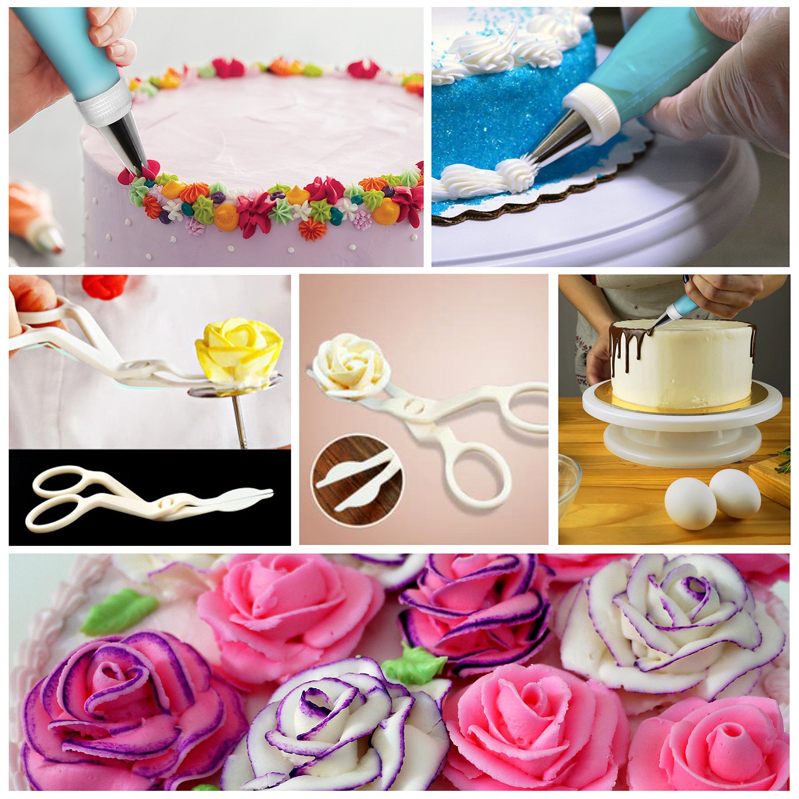 51-Piece Cake Decorating Kit with Piping Tips & Tools - Perfect for Baking & Cake Design