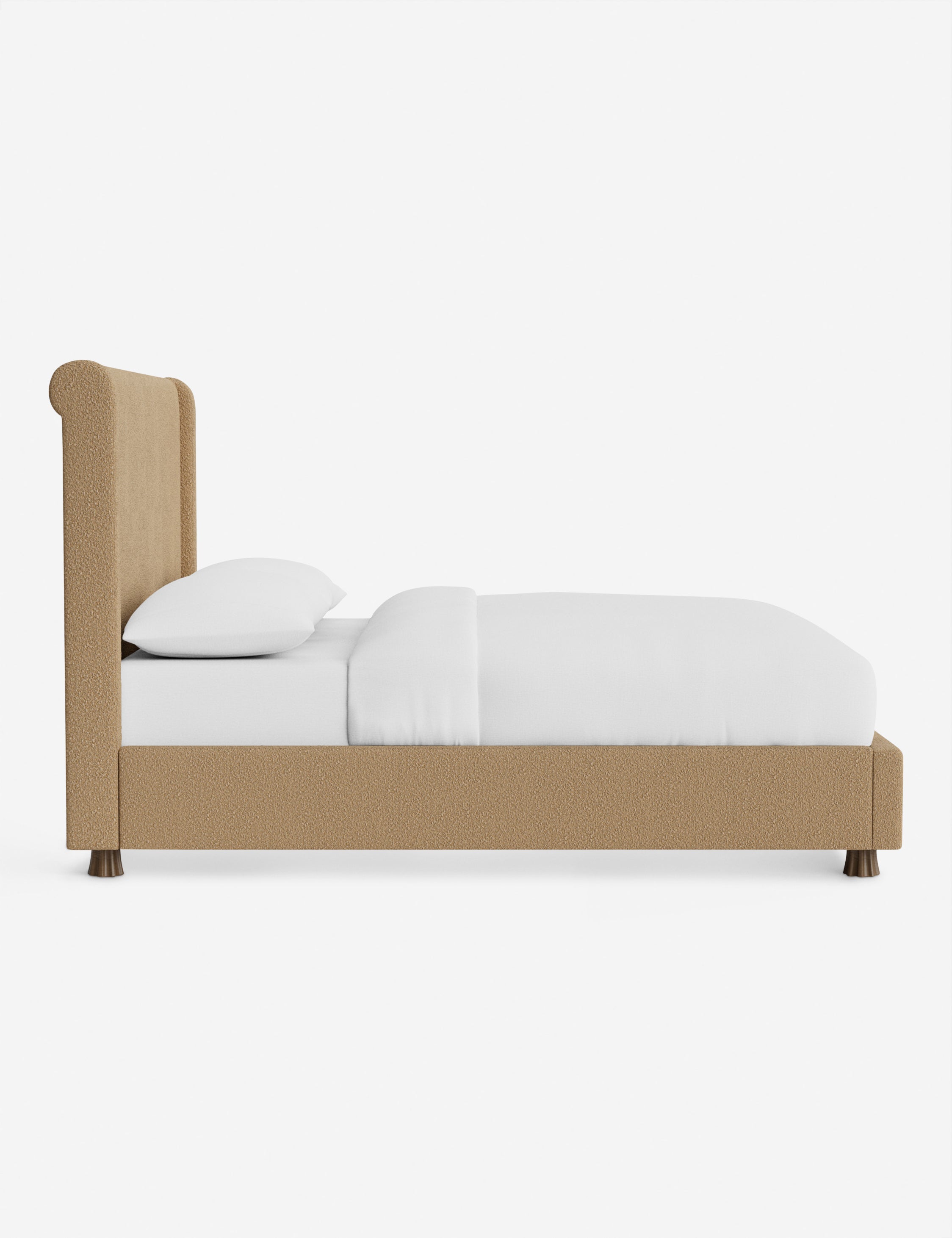 Domme Platform Bed by DISC Interiors - Modern Minimalist Wooden Bed Frame with Low Profile Design | Perfect for Contemporary Bedrooms, Lofts & Small Spaces