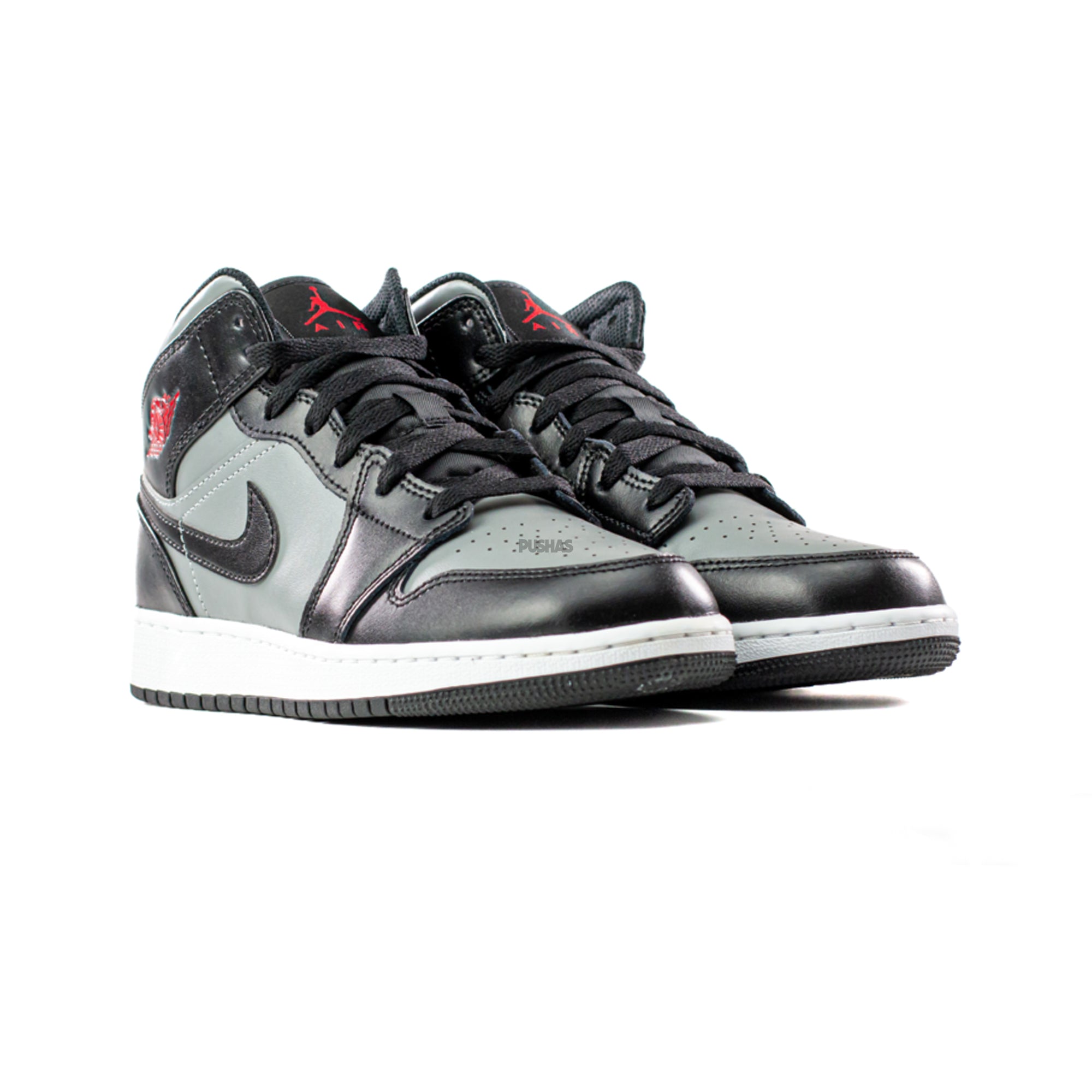 Air Jordan 1 Mid 'Shadow Red' GS Sneakers for Girls (2021) - Basketball Shoes for Kids & Teens - Perfect for School, Sports, and Casual Wear