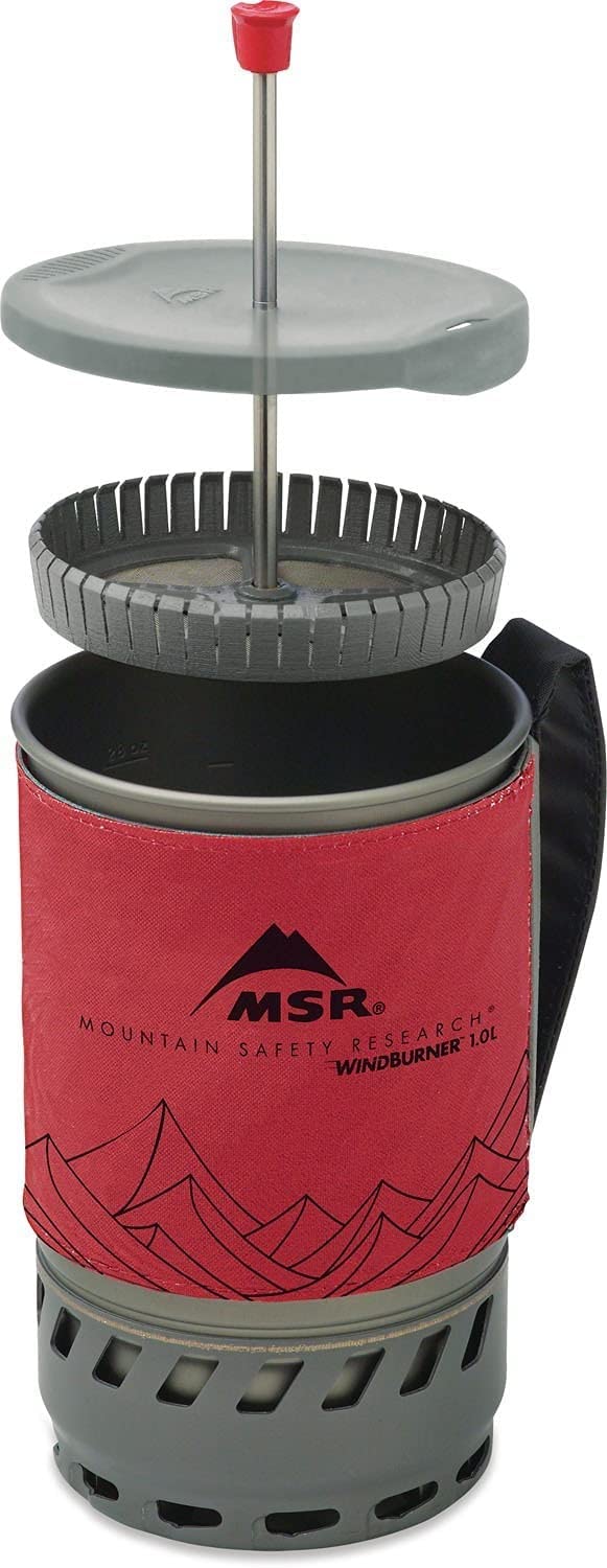 MSR WindBurner Coffee Press Kit - Portable Camping Coffee Maker for Backpacking, Hiking & Outdoor Adventures - Stainless Steel French Press Compatible with WindBurner Stove System