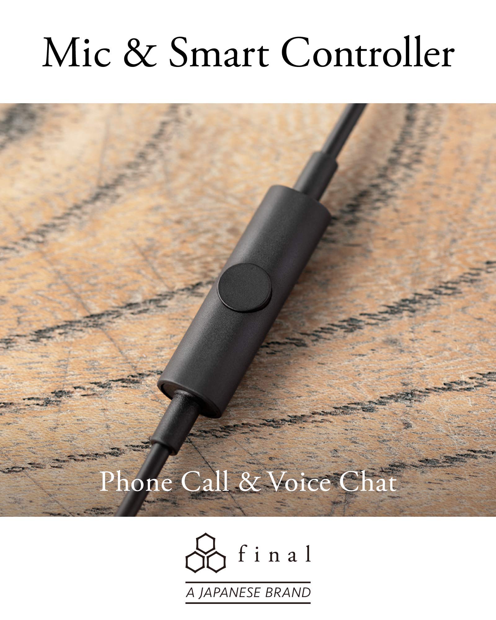 Final Audio E1000C High-Fidelity In-Ear Headphones with Dynamic Drivers & Built-in Mic - Crystal Clear Sound for Music, Gaming & Calls (Black) | Perfect for Commuting, Workouts & Travel