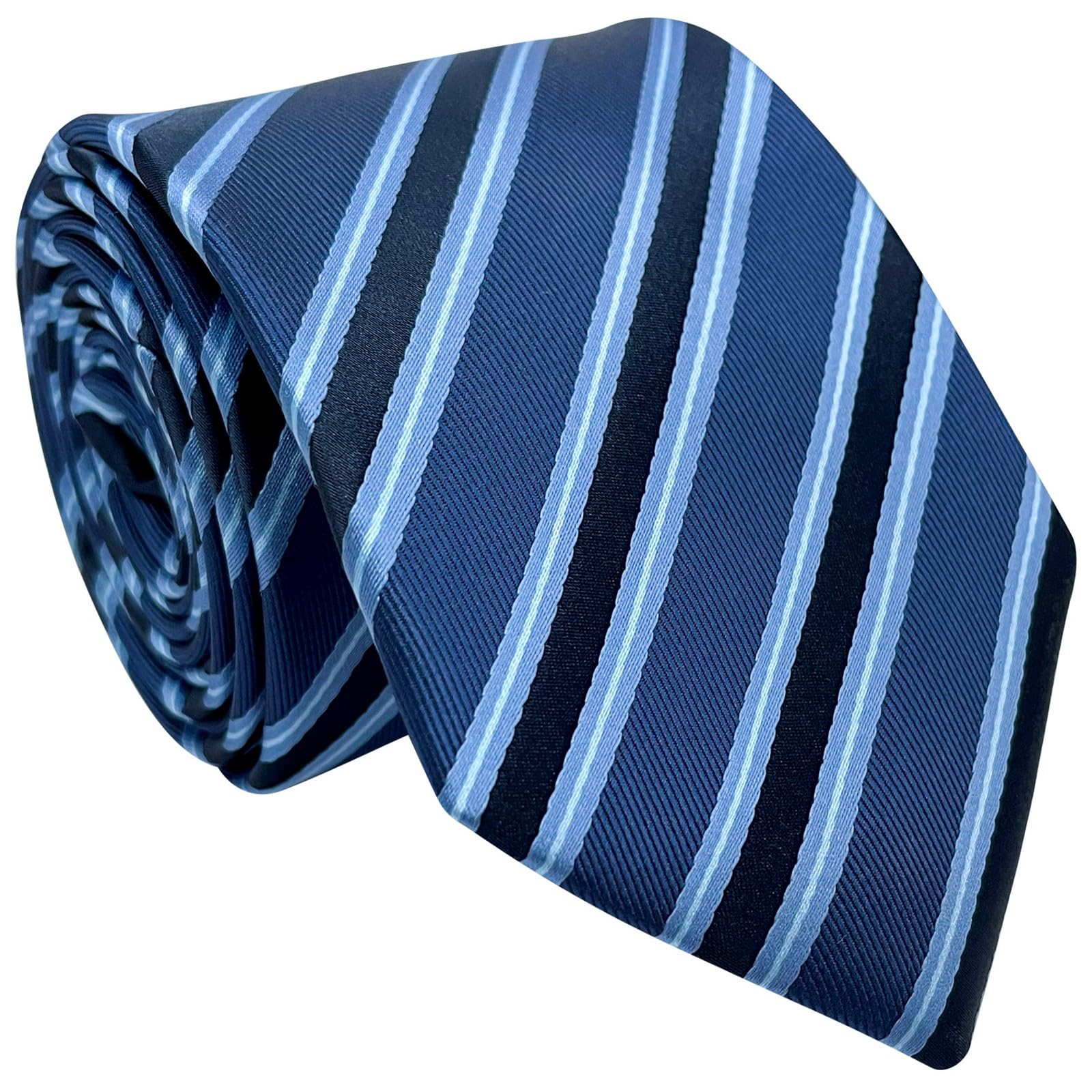 Retreez Preppy Stripe Pattern Woven Microfiber Men's Tie Necktie - 5 Color Options for Business, Wedding & Formal Occasions