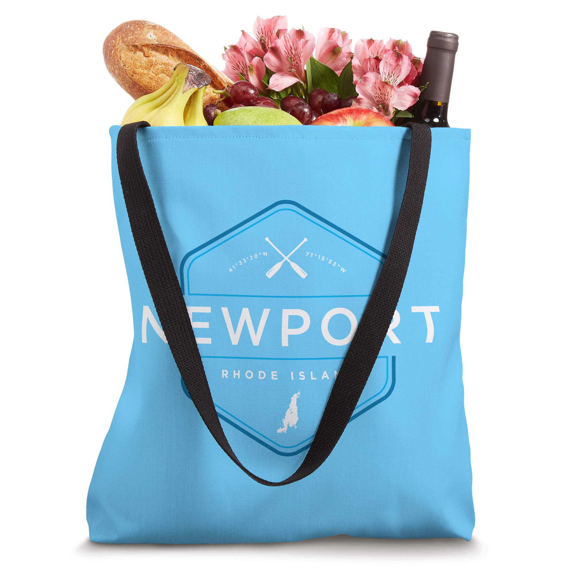 Newport Rhode Island Beach Graphic Tote Bag - Stylish Canvas Beach Bag for Women & Men - Perfect for Beach Trips, Shopping & Travel Accessories