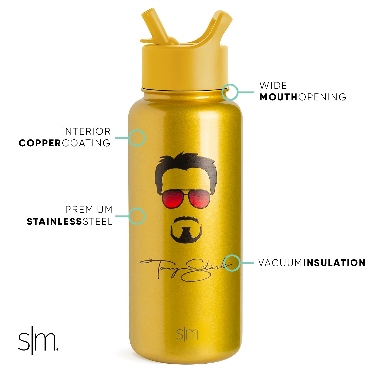 Marvel Summit Stainless Steel Water Bottle - 20oz Insulated Thermos for Hot & Cold Drinks - Leak Proof & BPA Free - Perfect for Hiking, Gym & Outdoor Adventures