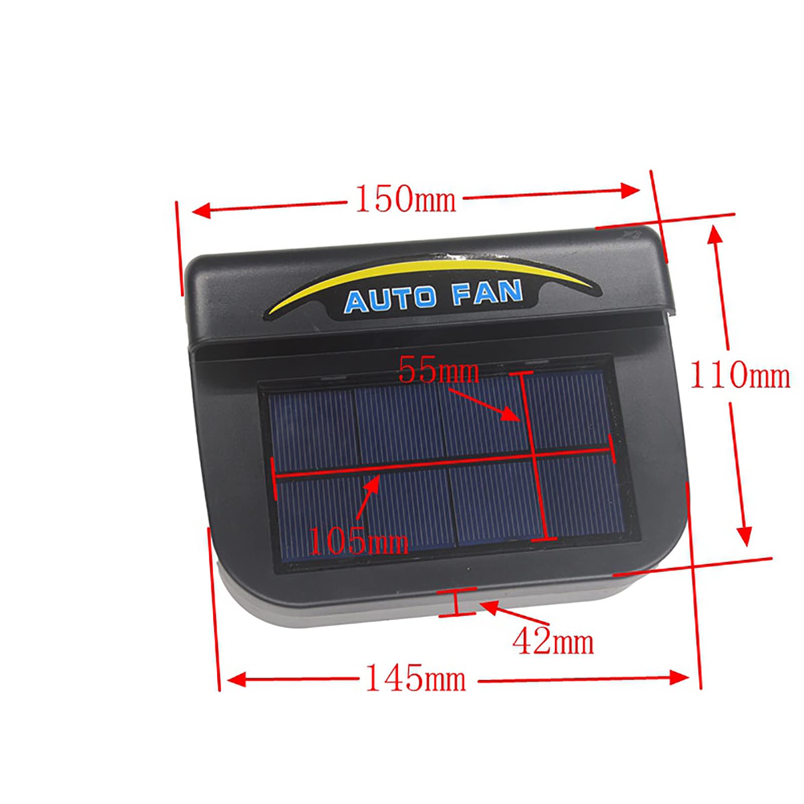 Solar Powered Car Ventilation Fan - Auto Air Vent Cooler with Rubber Seal, Heat Exhaust System for Vehicle Cooling (Style B) | Perfect for Summer Road Trips & Parking Heat Reduction