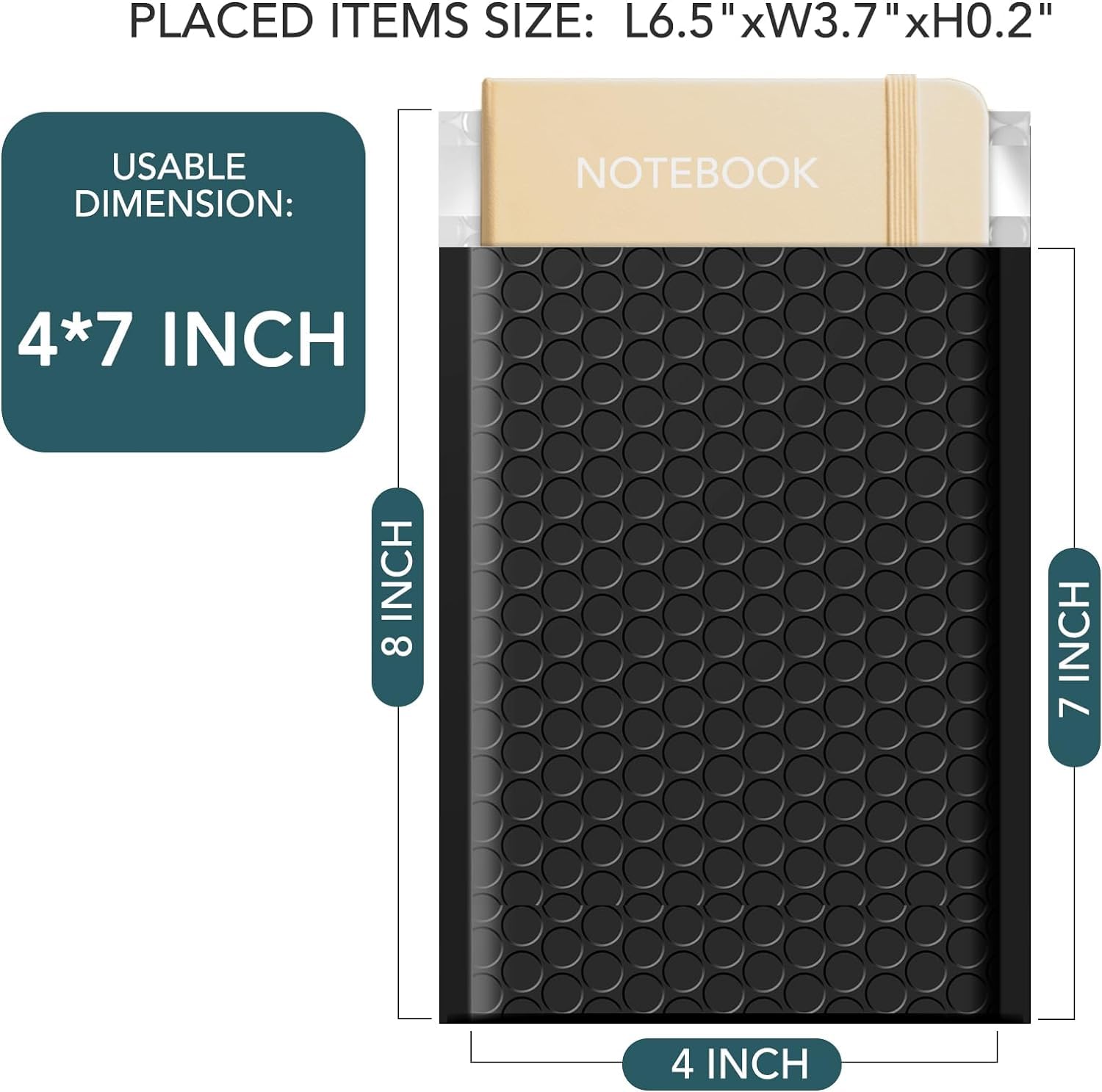 Metronic 4x8 Inch 800Pack Black Bubble Mailers - Waterproof Padded Envelopes with Self Seal Adhesion, Cushioning Padded Mailers for Jewelry, Small Items & Gifts - Perfect for Ecommerce Shipping, Online Stores & Small Business Packaging
