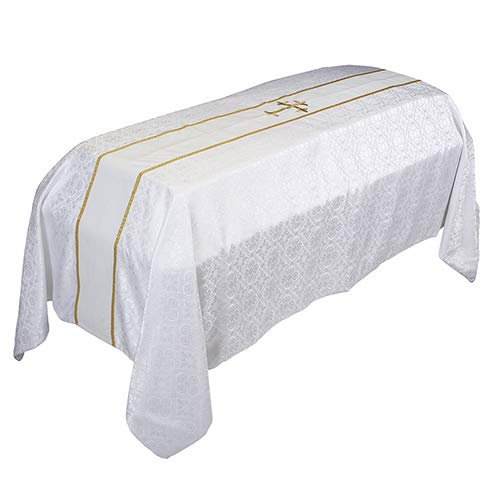 Religious & Clergy Avignon Collection Funeral Pall with Cross Embroidery - Premium Church Altar Cloth for Catholic Funerals, Memorial Services & Sacred Ceremonies