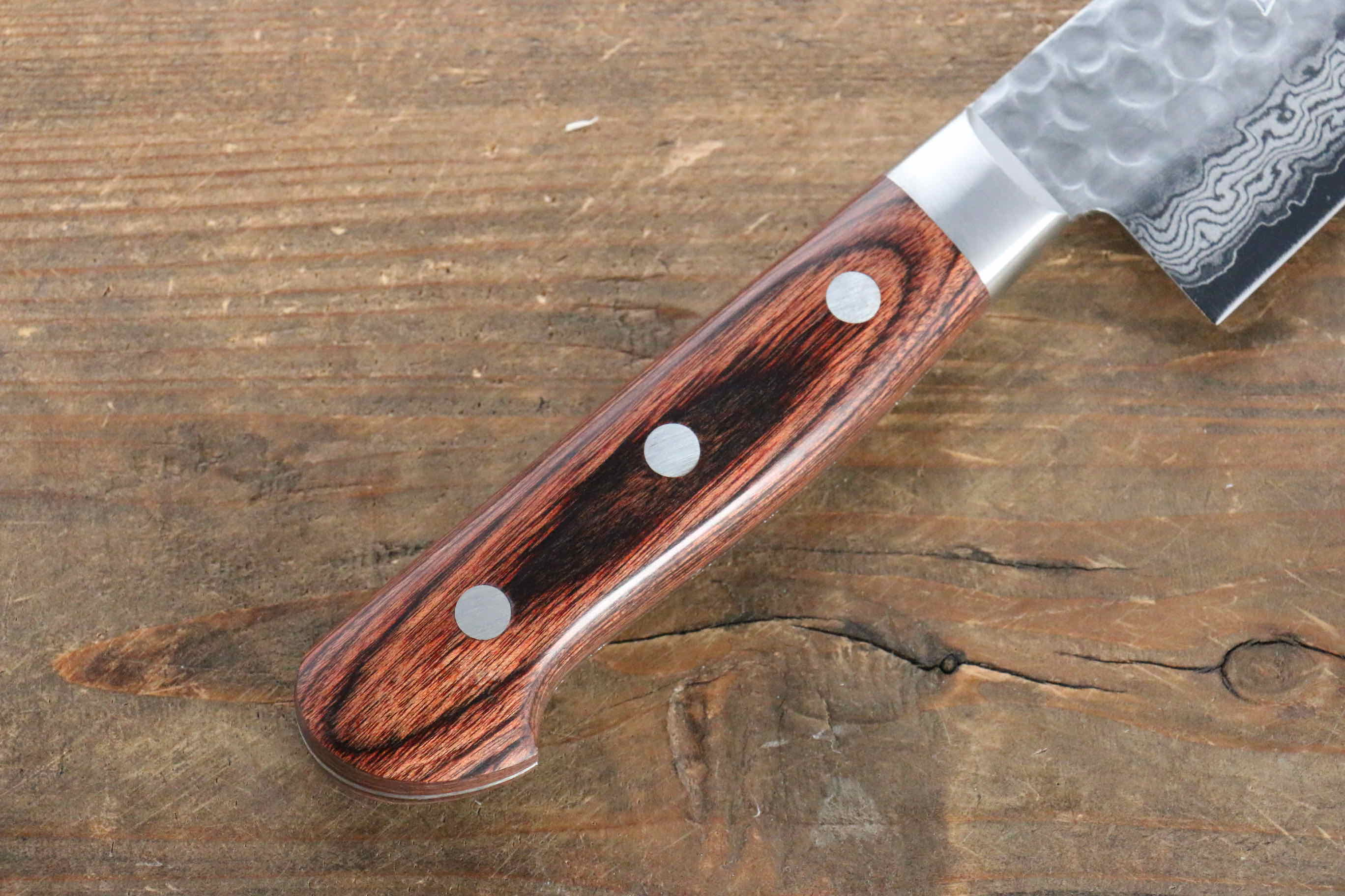 Premium Jikko VG10 17-Layer Damascus Gyuto Chef Knife 180mm - Japanese Mahogany Handle - Perfect for Sushi, Meat Cutting & Professional Kitchen Use
