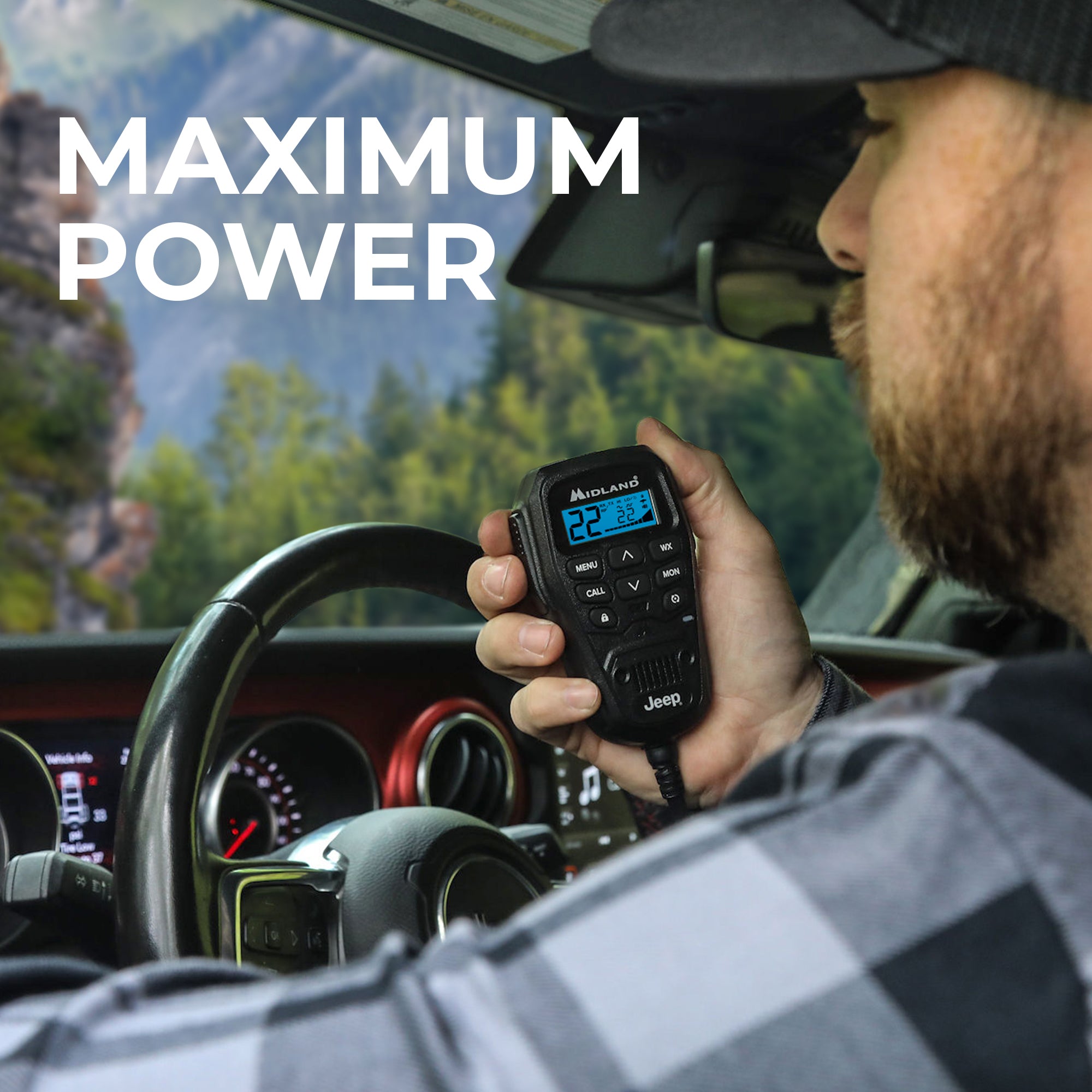 MXT575 MicroMobile Jeep GMRS 50 Watt Two-Way Radio - Long Range Communication for Off-Roading, Camping & Emergency Preparedness (MXT575J)