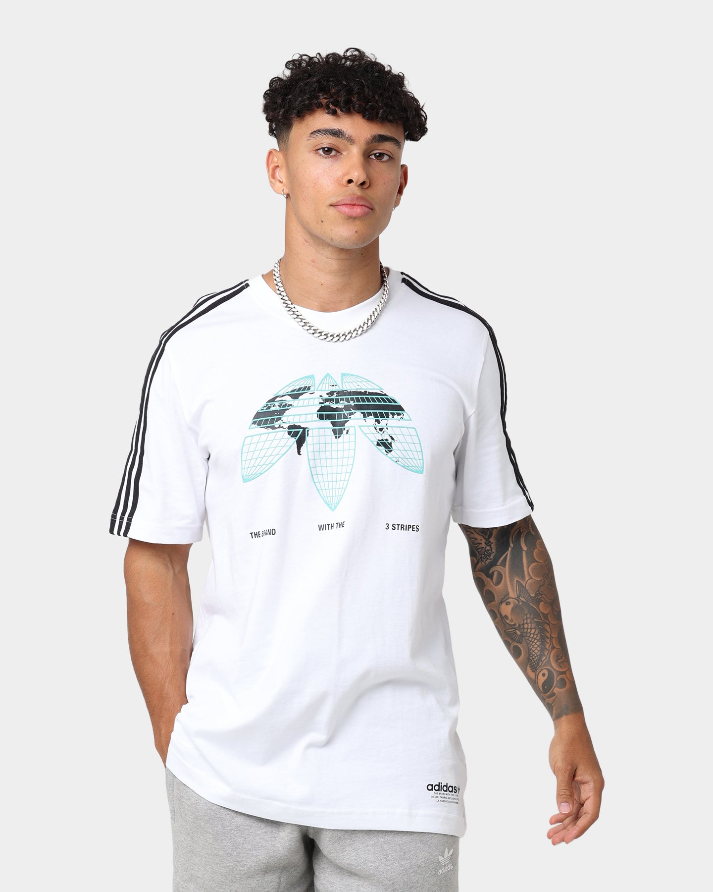 Adidas Graphics United T-Shirt for Men - White Cotton Short Sleeve Tee - Casual Wear, Street Style & Gym Outfit