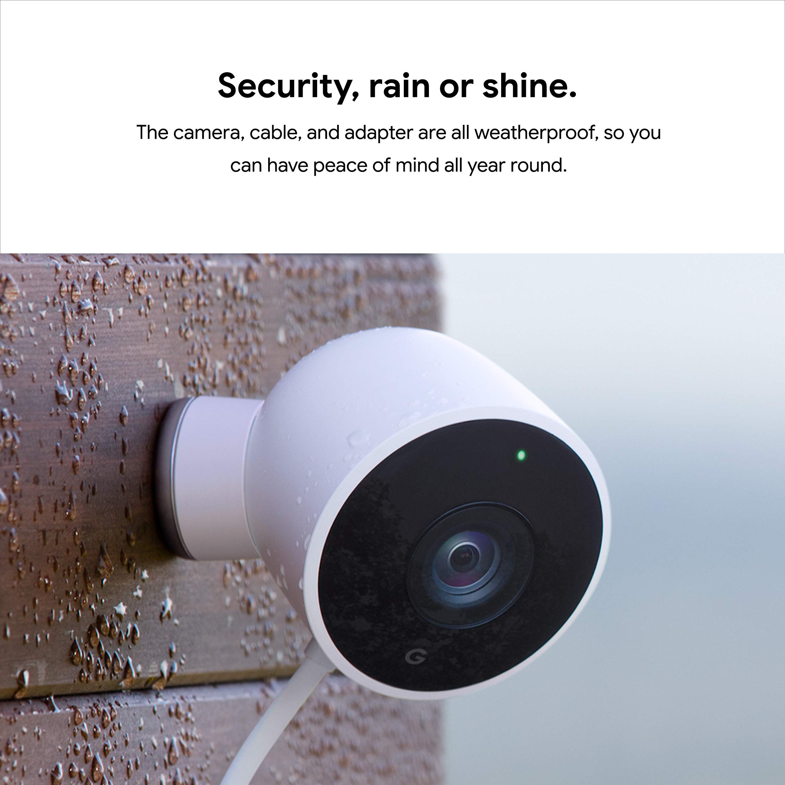 Google Nest Cam Outdoor 2-Pack (1st Gen) - Weatherproof Security Camera with Night Vision & Mobile App Control - Ideal for Home Surveillance, Backyard Monitoring & Business Security