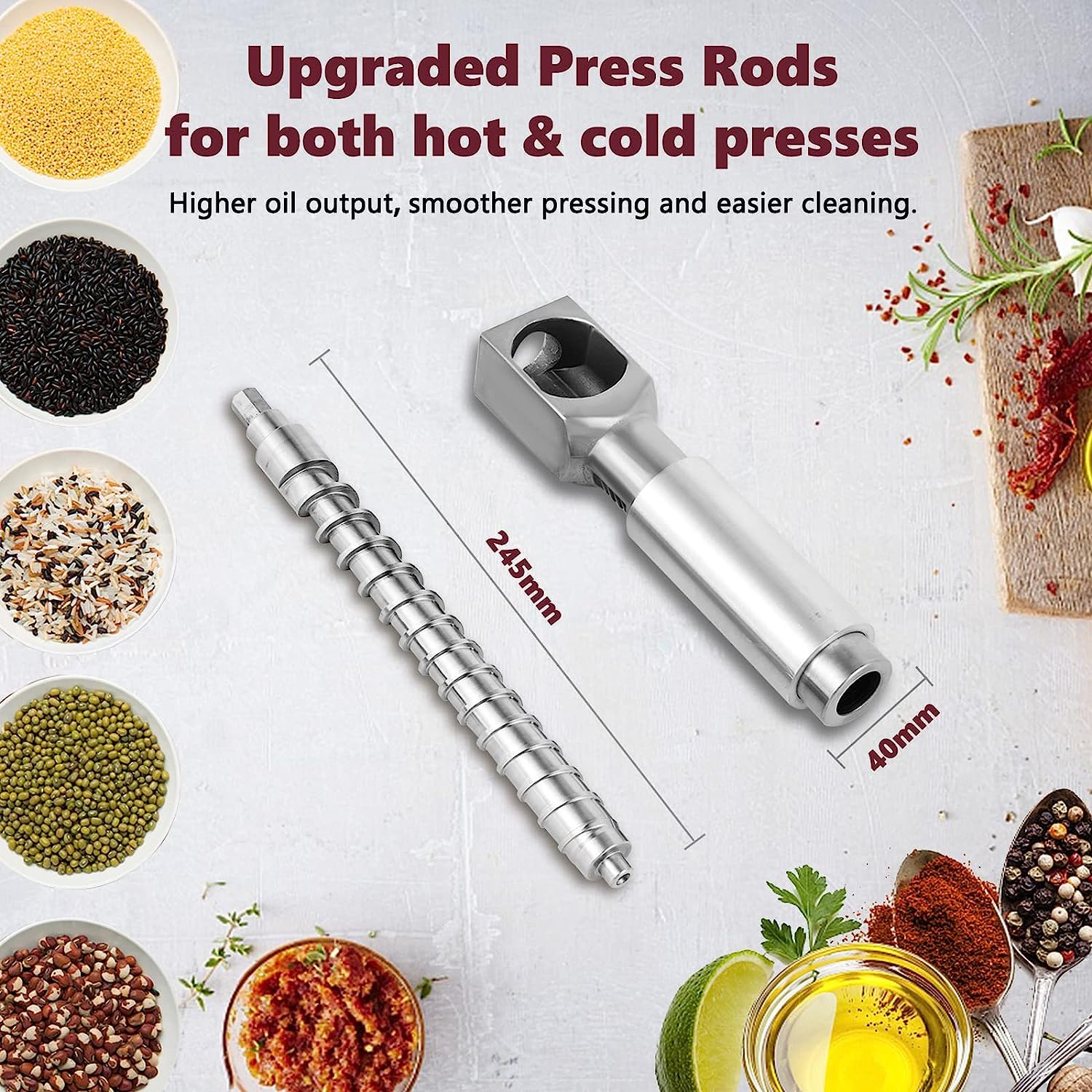 610W Cold/Hot Press Oil Extractor Machine - Automatic Nut & Seed Oil Press for Home & Commercial Use | 304 Stainless Steel, Intelligent Control, 110V | Perfect for Organic Cooking, Salad Dressings & DIY Beauty Products